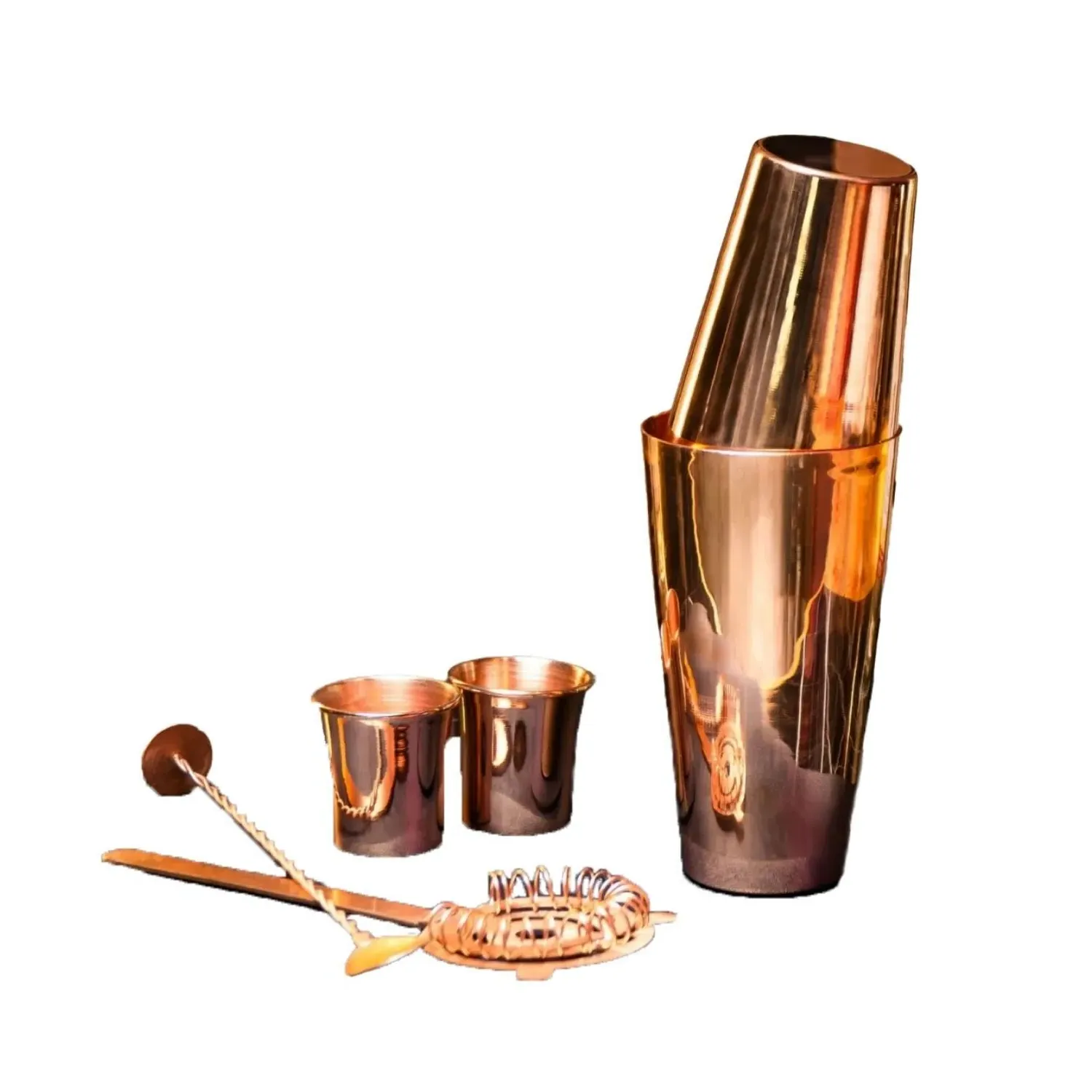 Solid Copper Cocktail Set - Rose Gold image