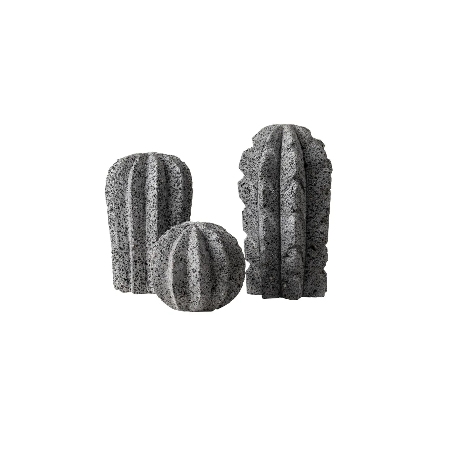 Cactus Set - Grey, Lava Stone