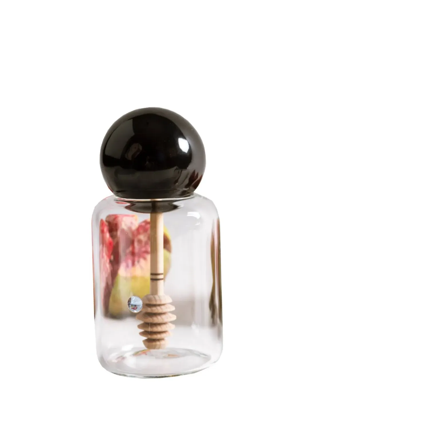 Honey Pot Container - Black, Marble image