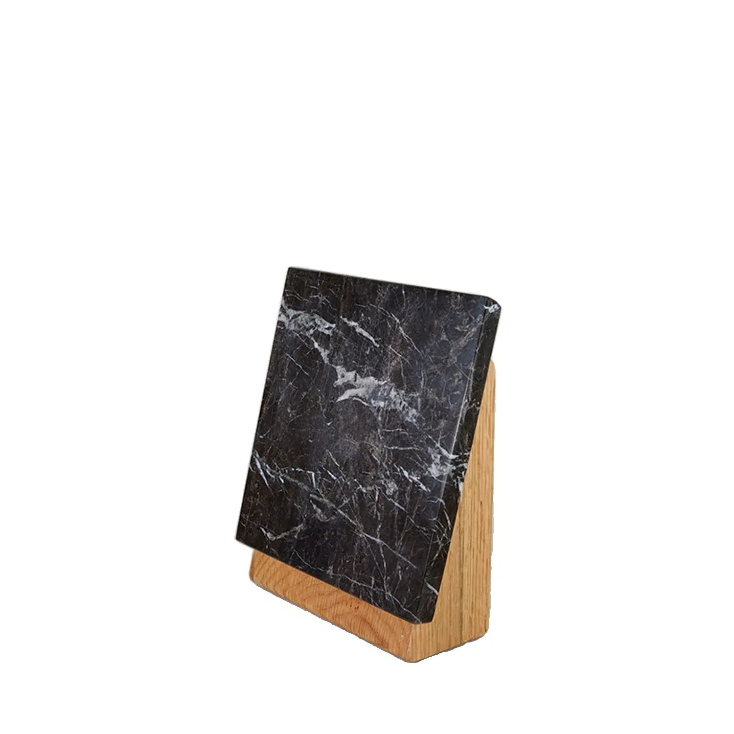 Knife Holder - Black Marble, Oak image
