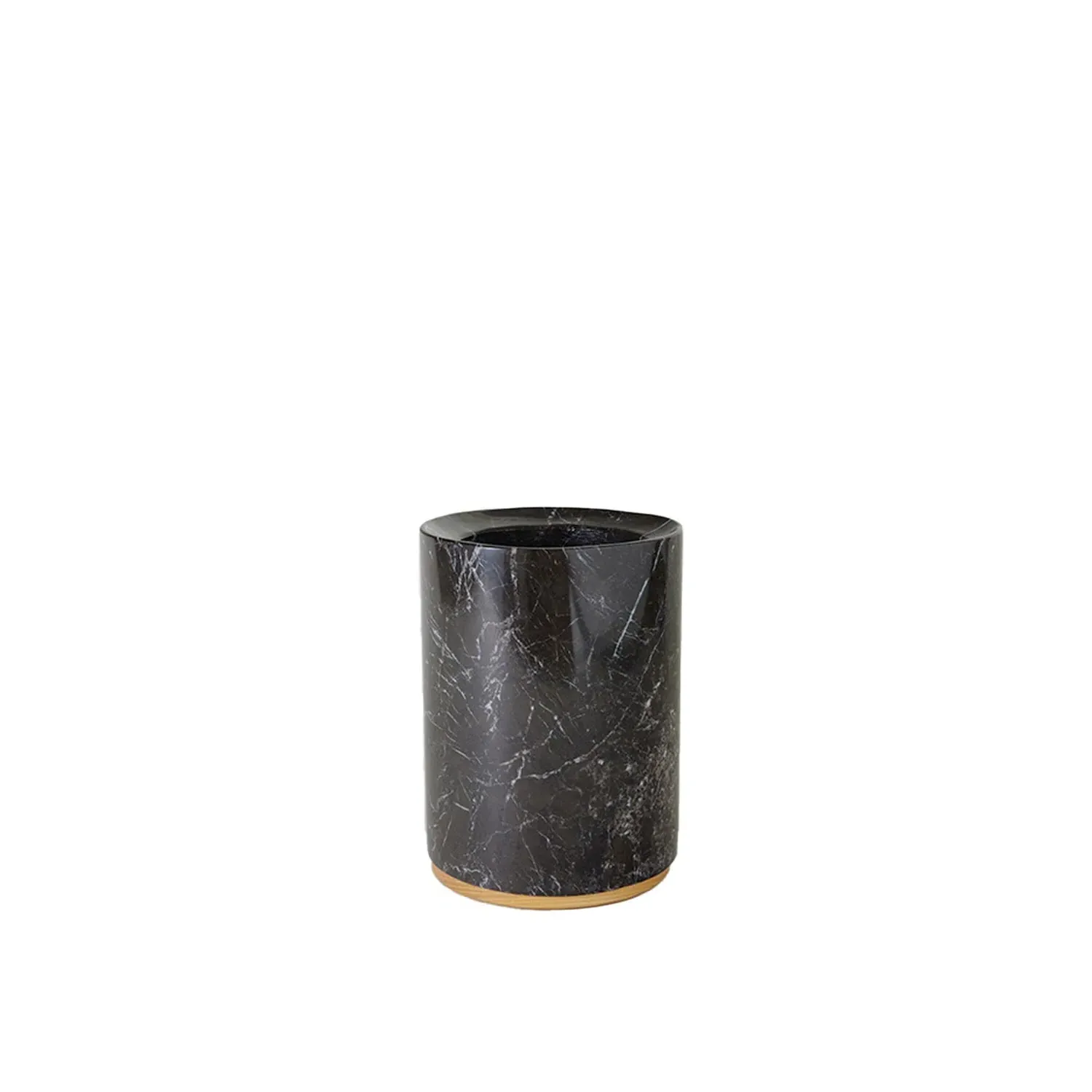 Large Utensil Holder - Black, Marble image