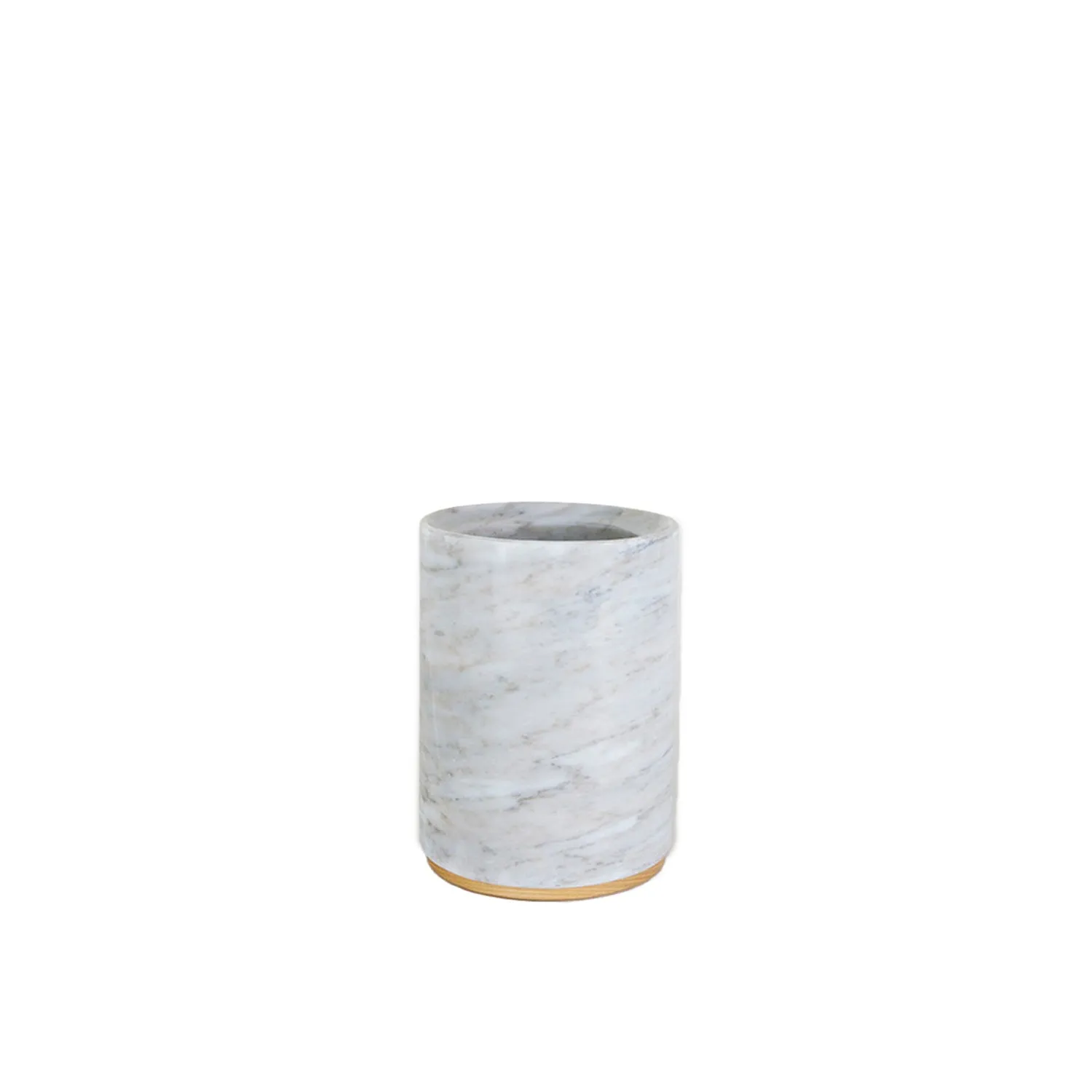 Large Utensil Holder - White, Marble