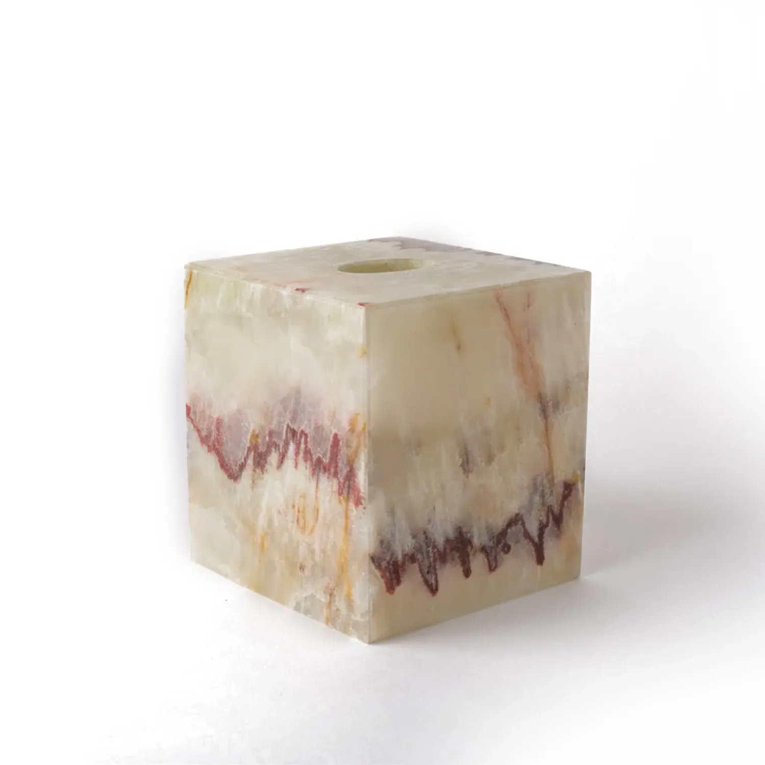 Less Is More Tissue Box - Green, Marble image