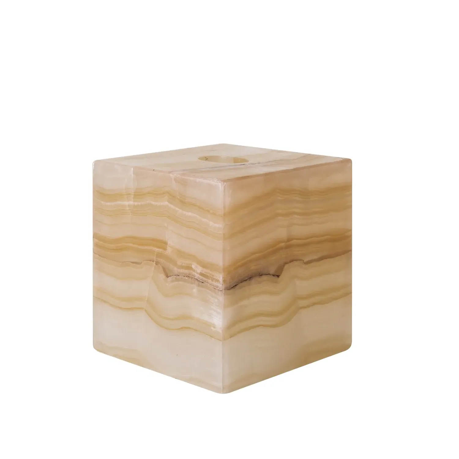 Less Is More Tissue Box - Orange, Alabaster