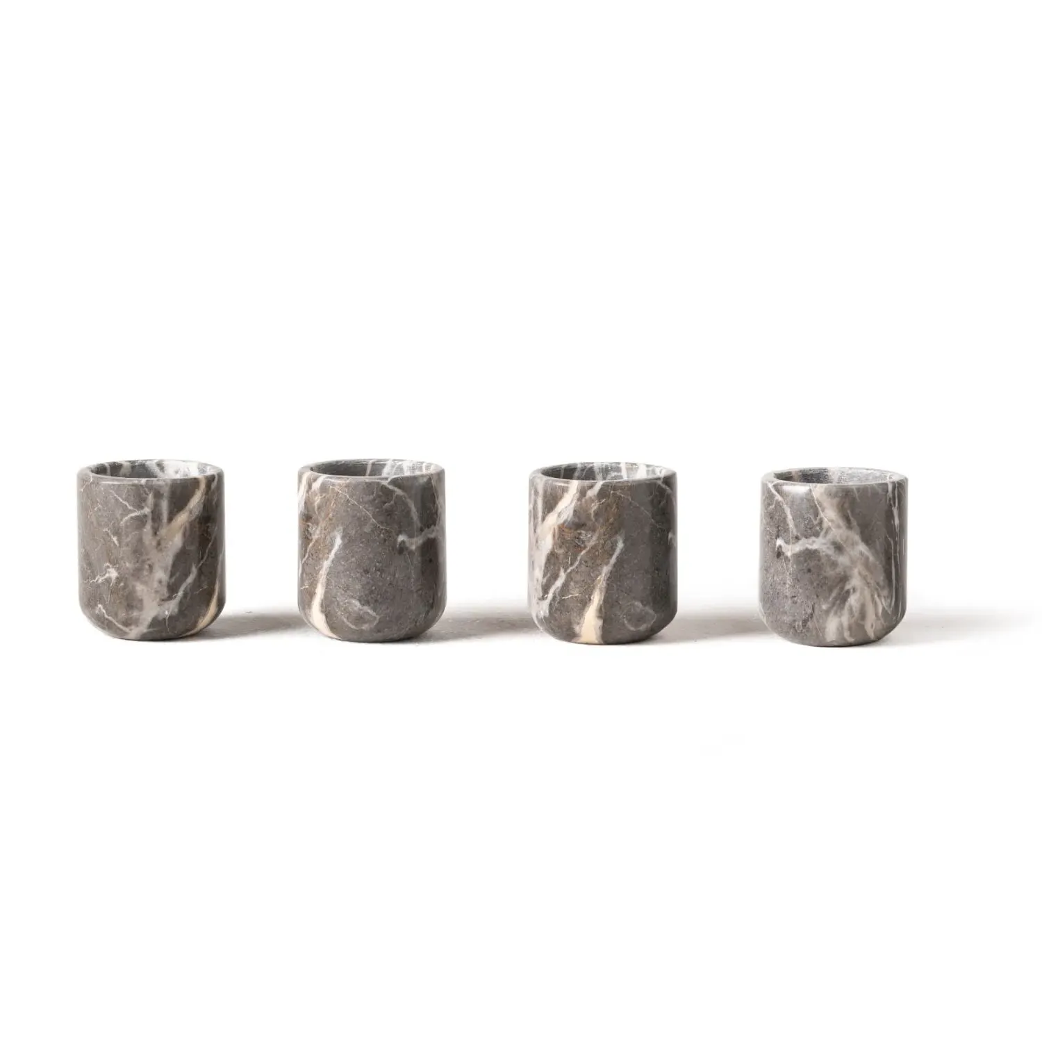 Mezcaleros Ciclades Shot Glass Set - Grey, Marble