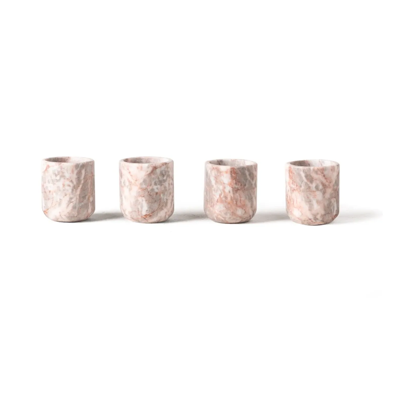 Mezcaleros Ciclades Shot Glass Set - Pink, Marble