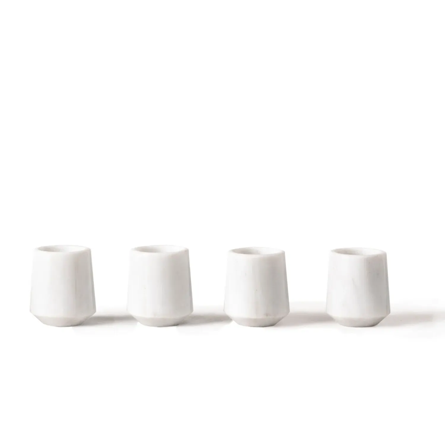 Mezcaleros Gradiva Shot Glasses Set - White, Marble