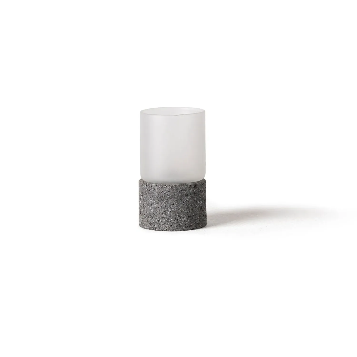 Mini Quinque Tea Light Holder - Grey, Lava Stone