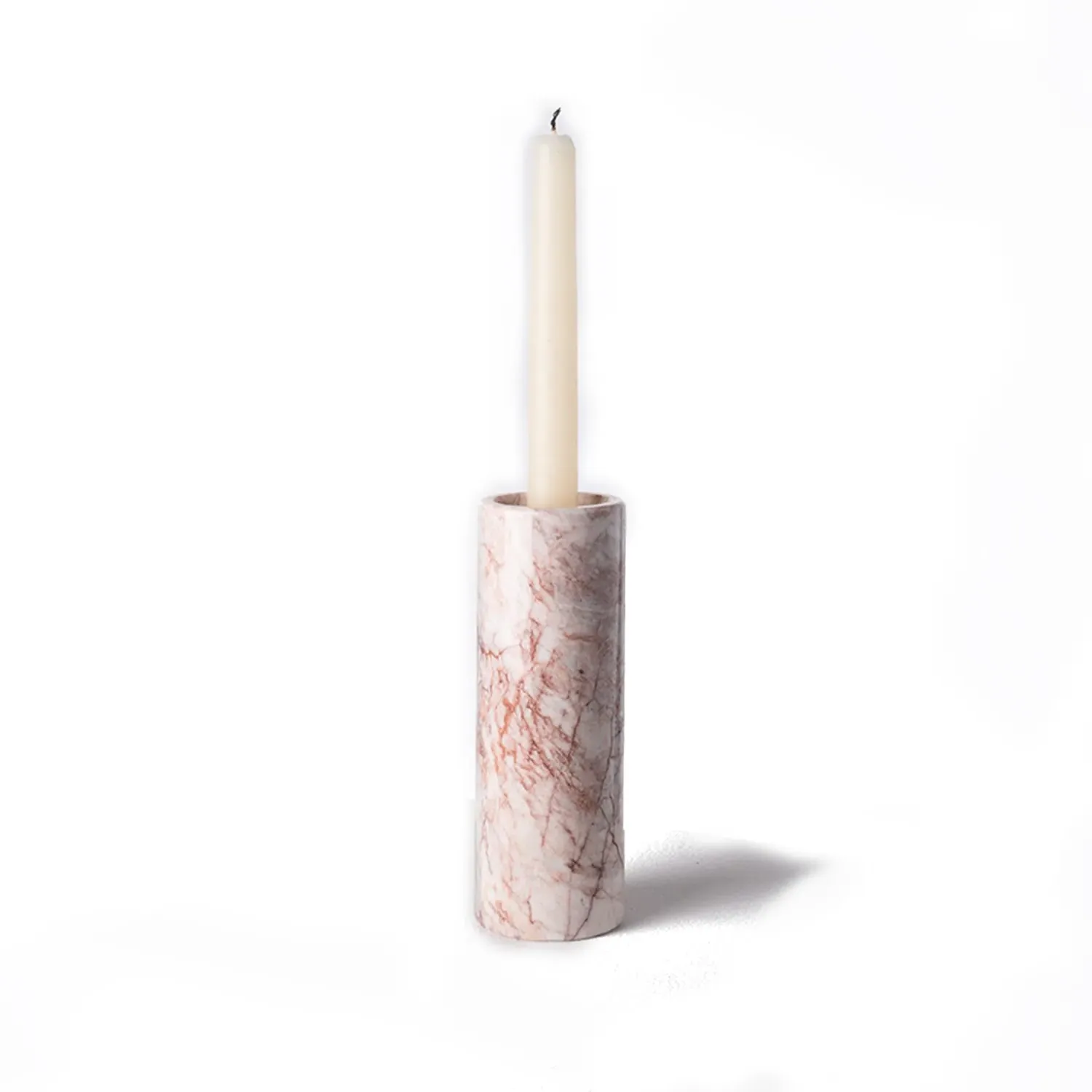 Monsieur Candle Holder - Rose Gold, Marble
