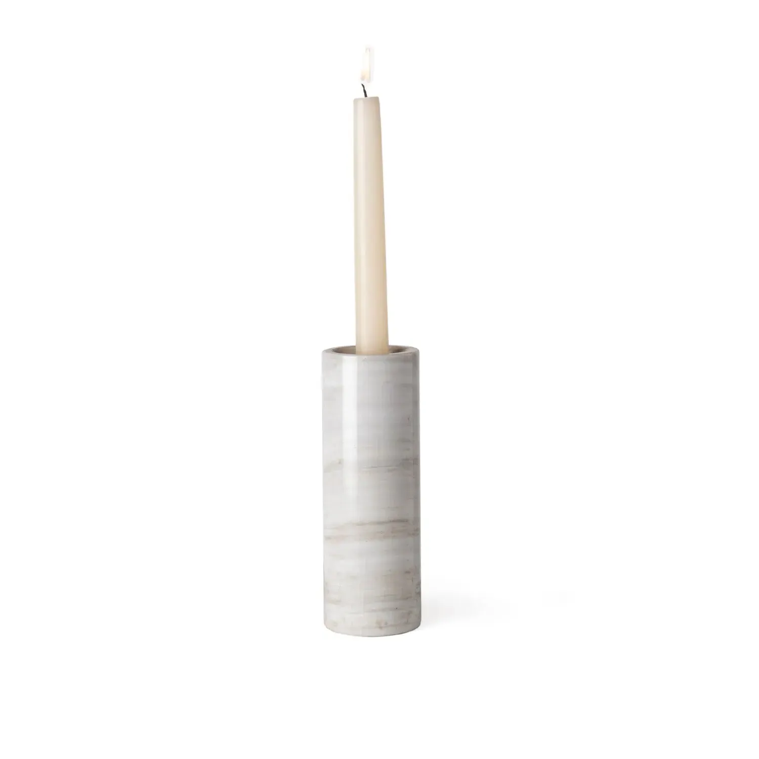 Monsieur Candle Holder - White, Marble
