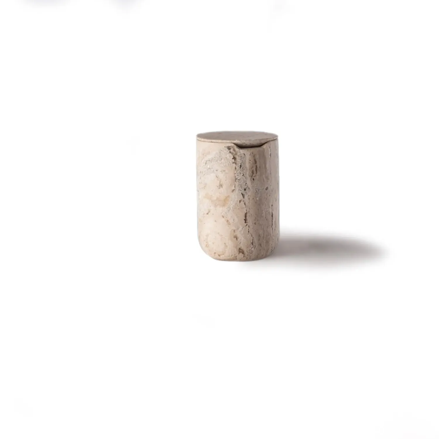 Neutrals High Container - Travertine Marble