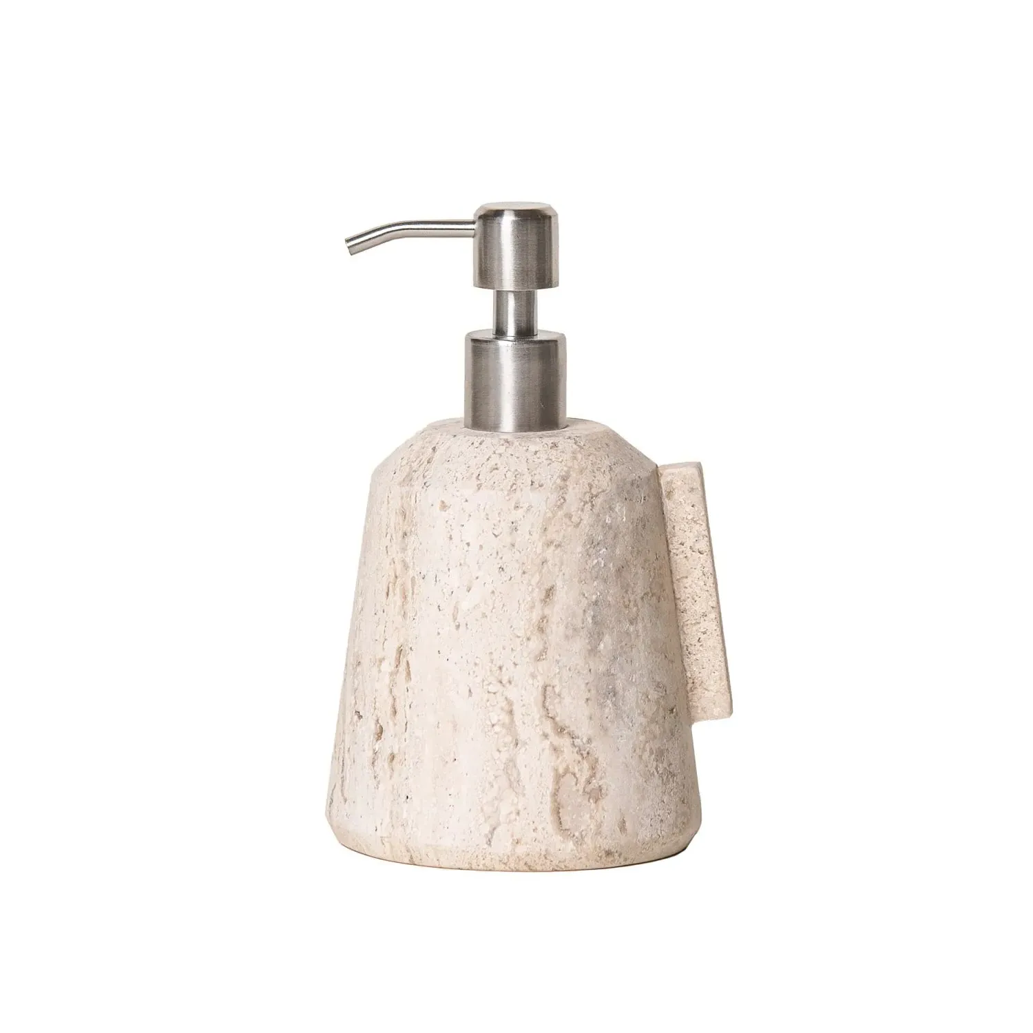 Neutrals Orejas Low Dispenser - White, Travertine Marble image