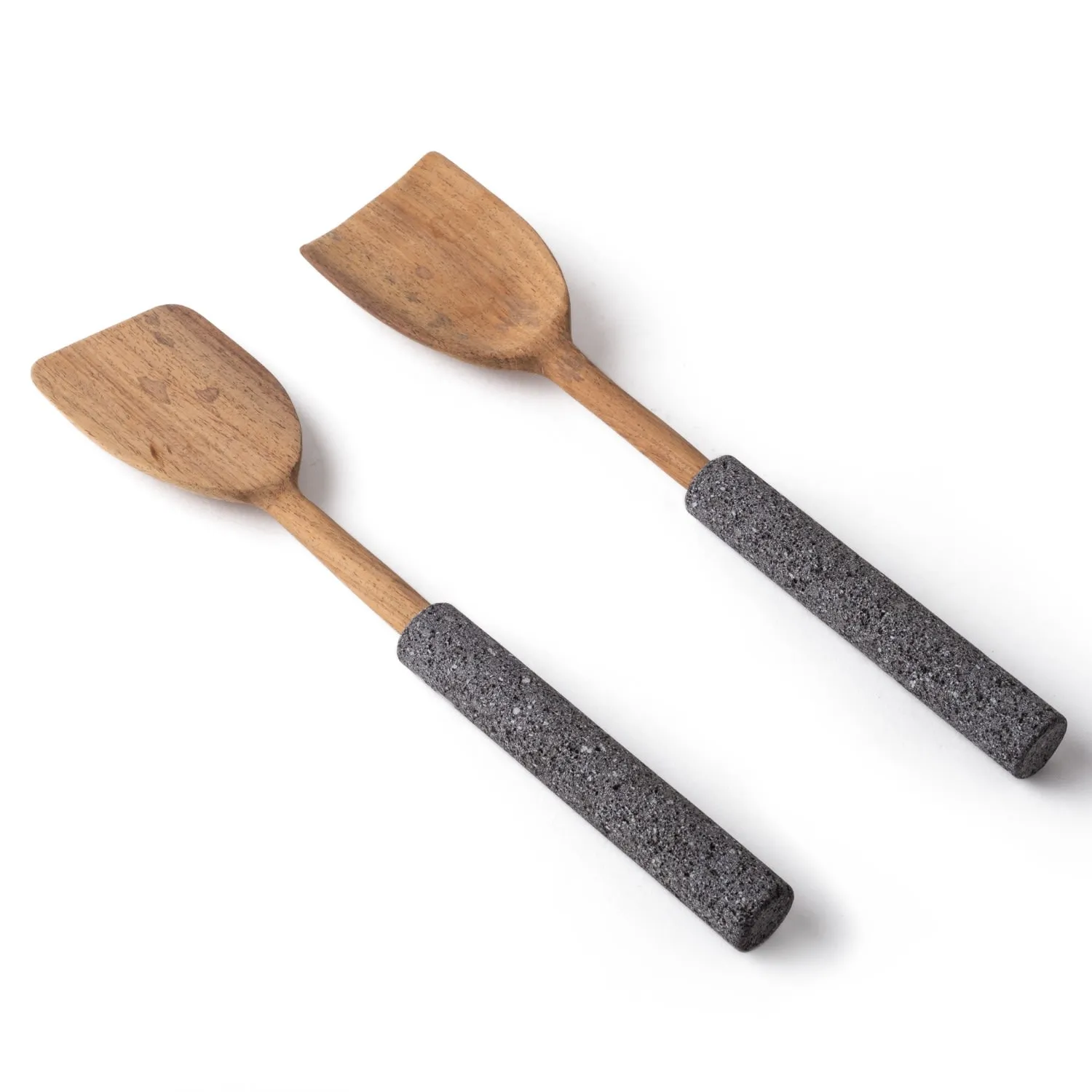 Pebbles Serving Utensils Shovel and Spatula - Grey, Stone