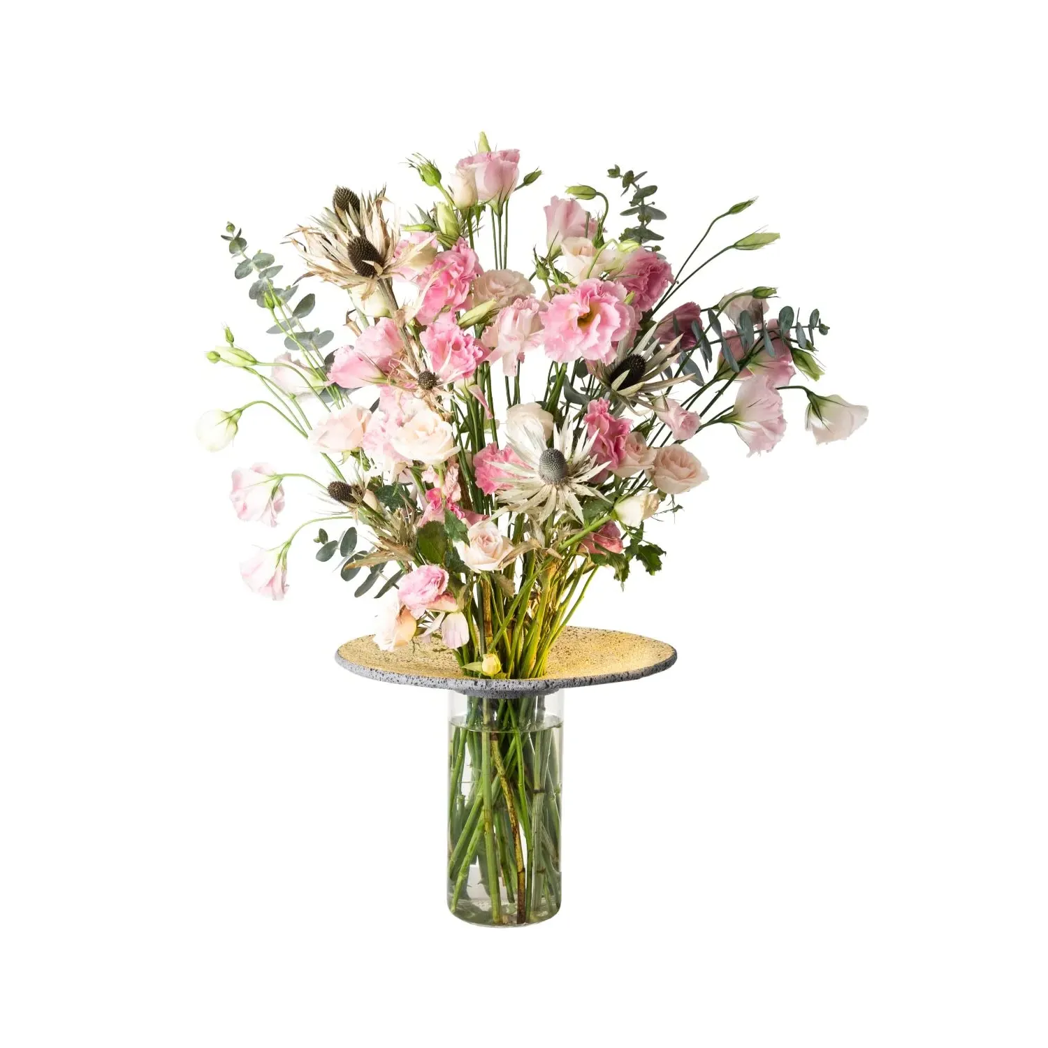 Pele High Vase - Gold, Lava Stone image