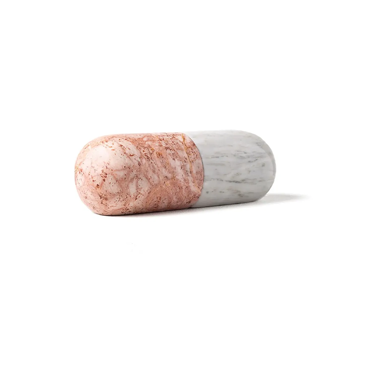 Pill Sculpture - Orange, Pink & White Marble image