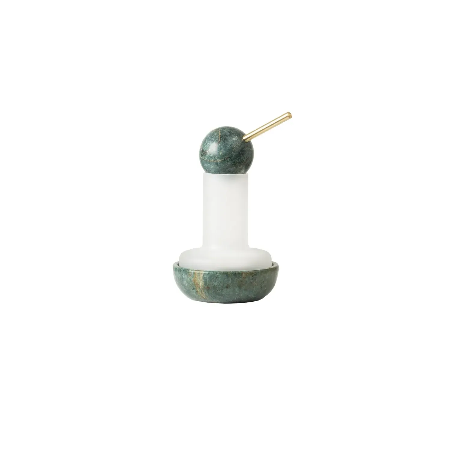 Quinqué Candle Holder - Green, Marble image