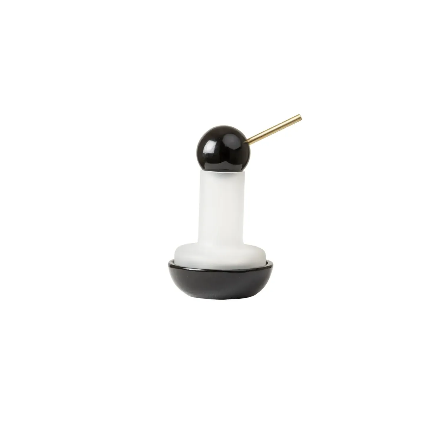 Quinqué Candle Holder with Snuffer - Black, Marble image