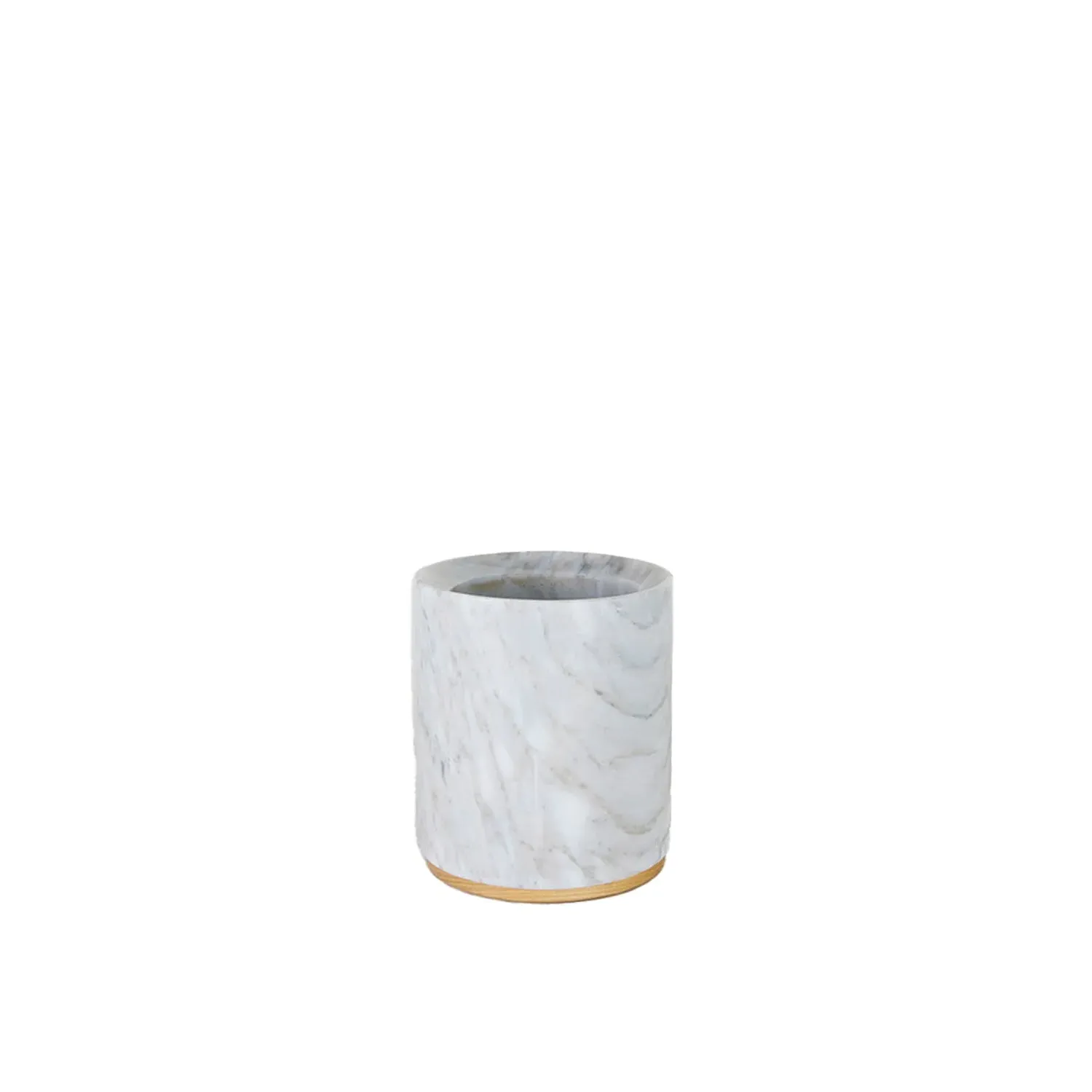 Small Utensil Holder - White, Marble