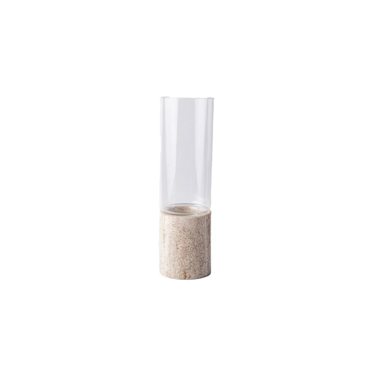 Soliflor Large Vase - Neutrals, Travertine Marble