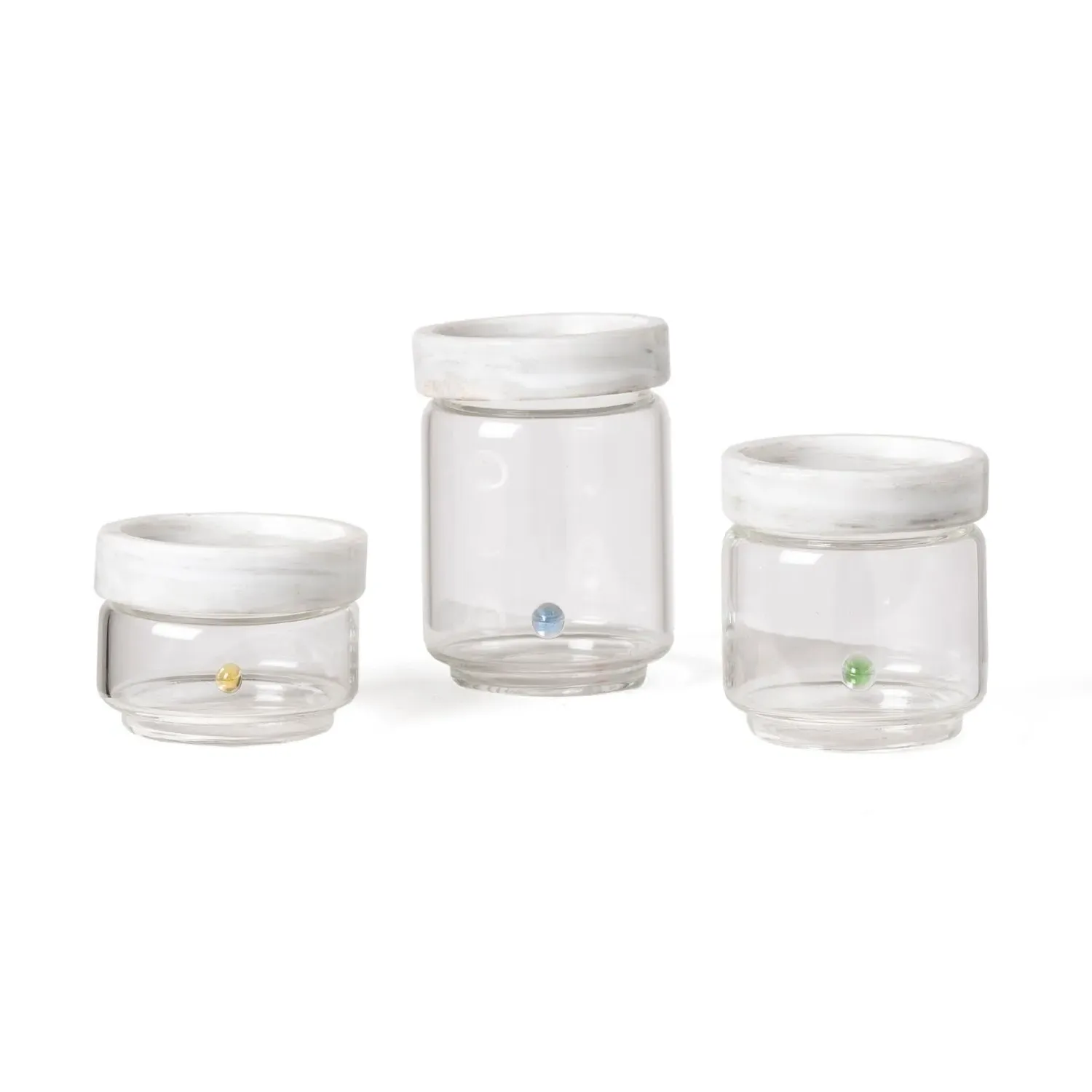 Stackable Container Set - White, Glass