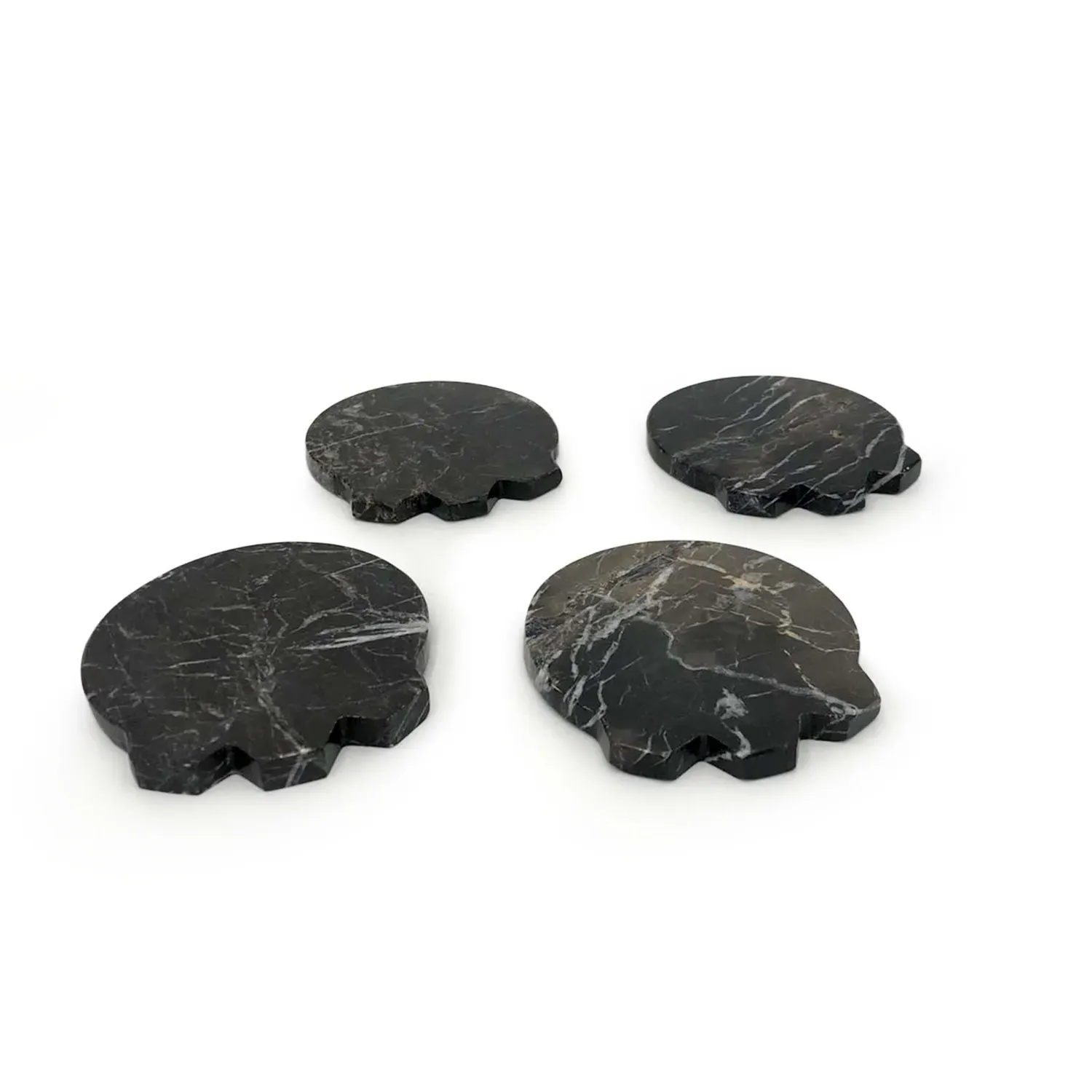 Tauro Coasters Set - Black, Marble image