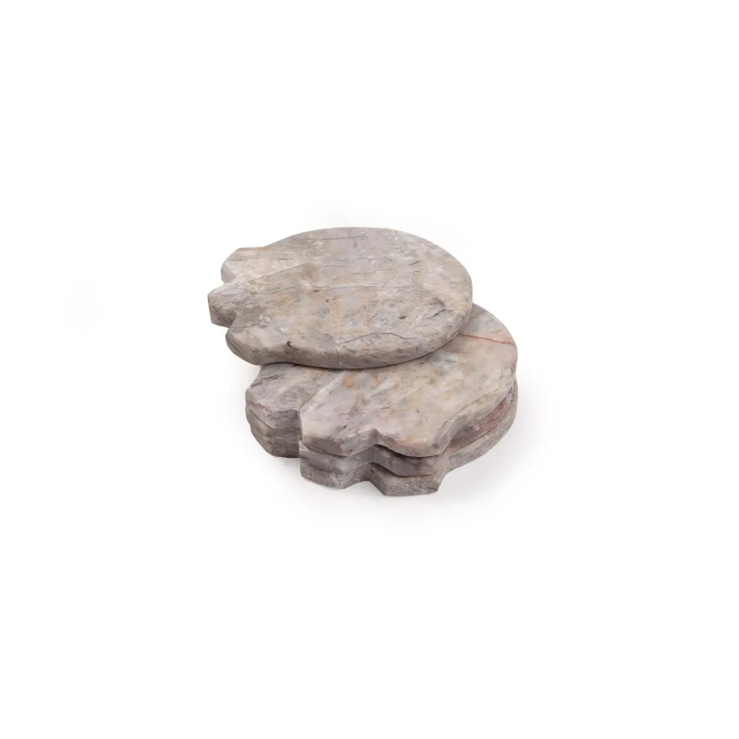 Tauro Coasters Set - Grey, Marble