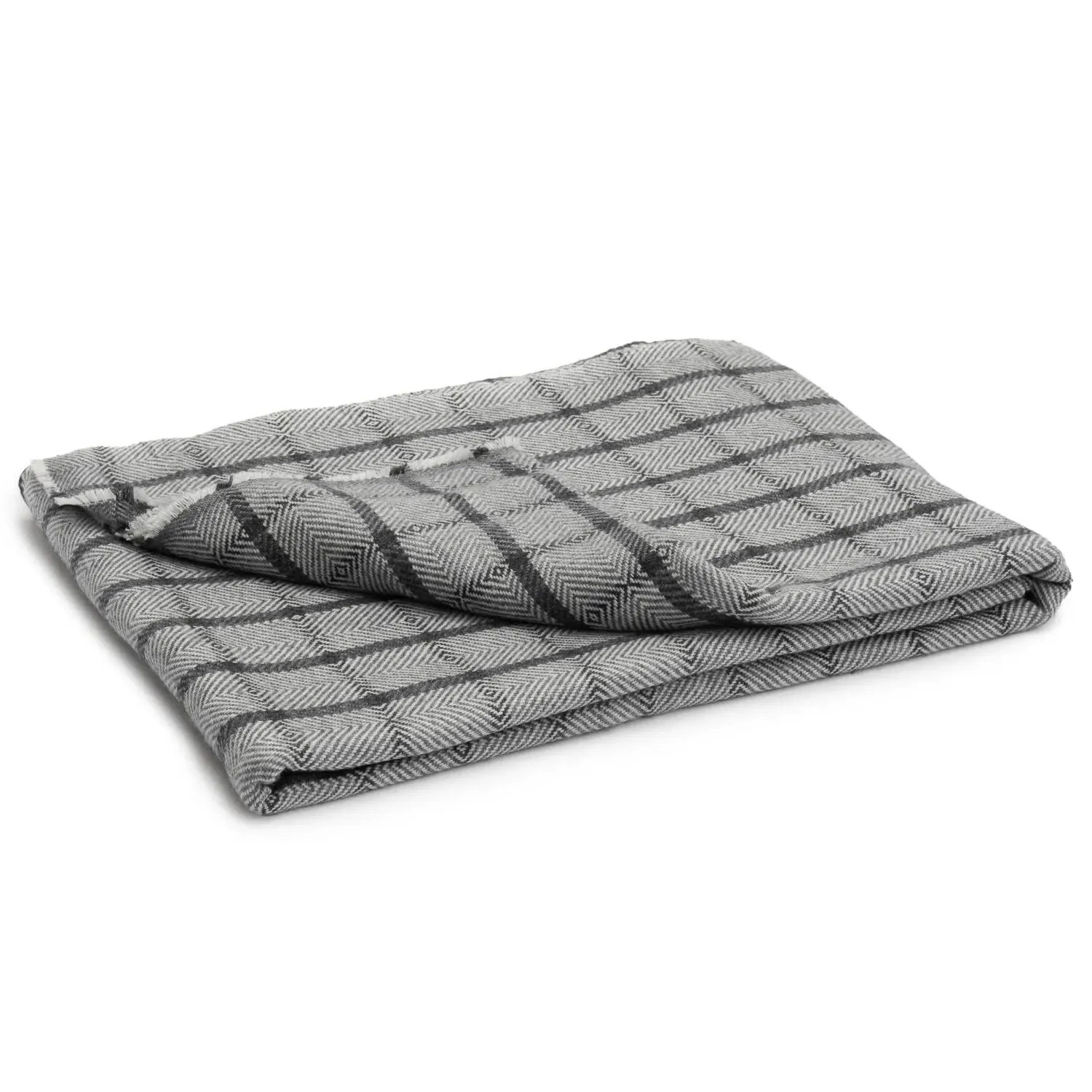 Diamond Burst Stripe Throw - Wool, Cashmere image