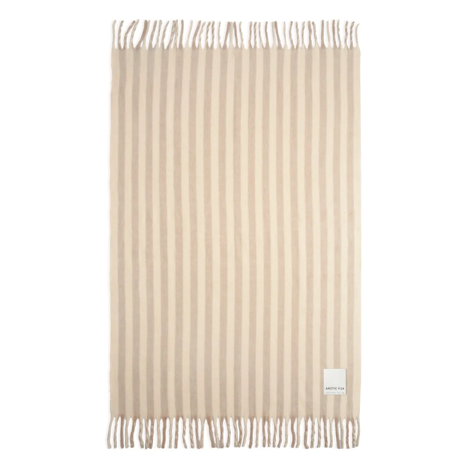 Reykjavik Wool Throw - Pale Taupe Stripe image