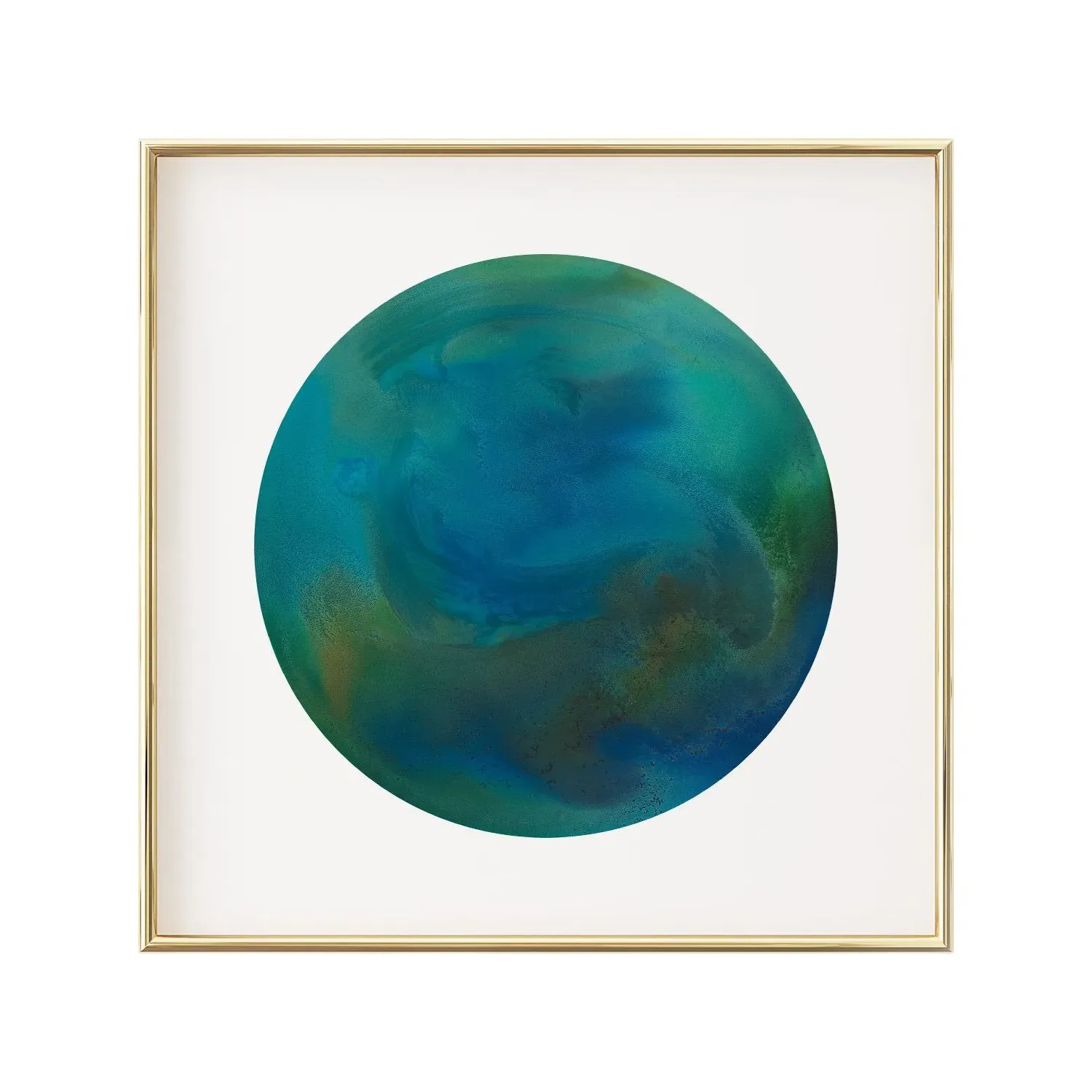 Blue Deluge Medium Fine Art Print - Blue