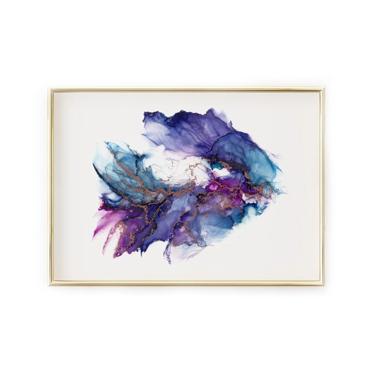 Nacre A3 Fine Art Print - Purple, Blue