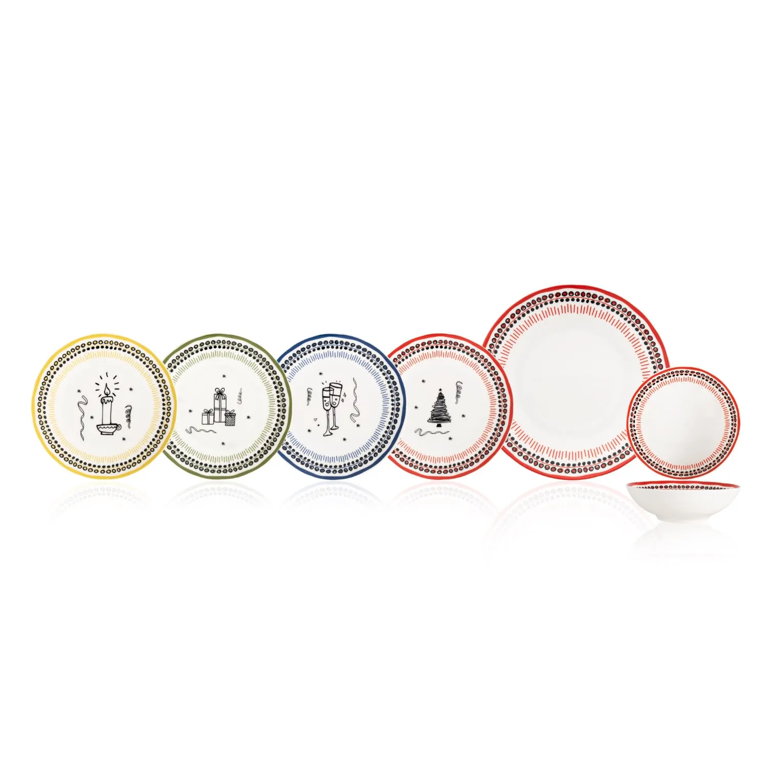 Holiday Collection Dinnerware Set Of Twelve - Porcelain image