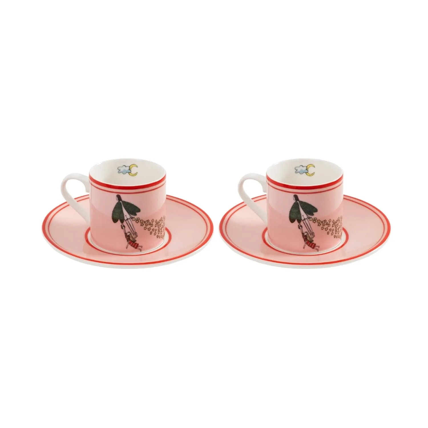 I Believe In Good Coffee Cup Set - Pink, Porcelain
