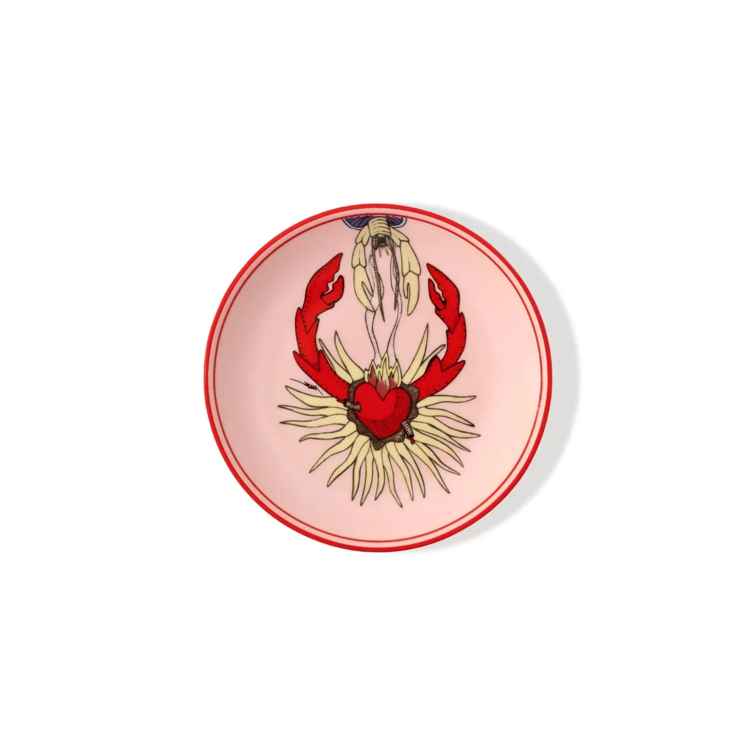 I Believe In Good Collection Appetizer Plate - Pink, Porcelain