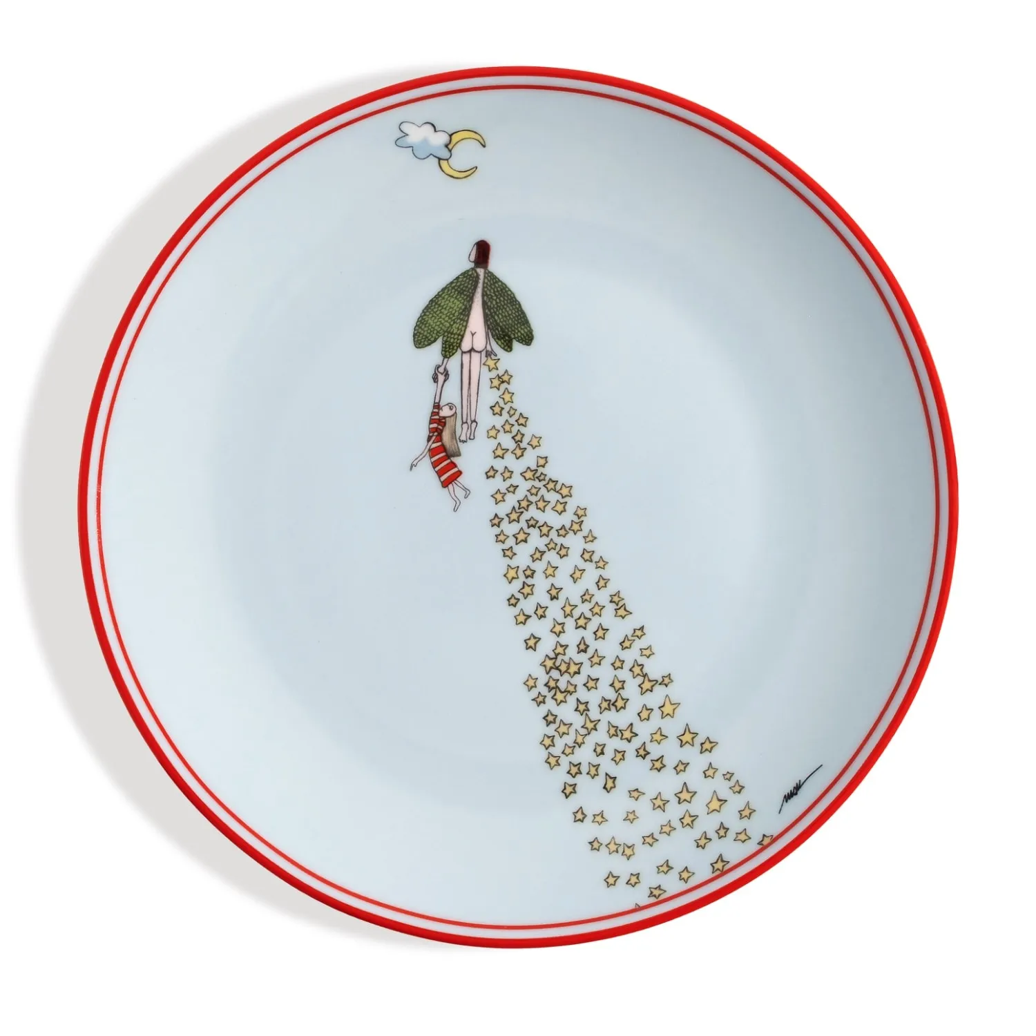 I Believe In Good Collection Dessert Plate - Blue, Porcelain