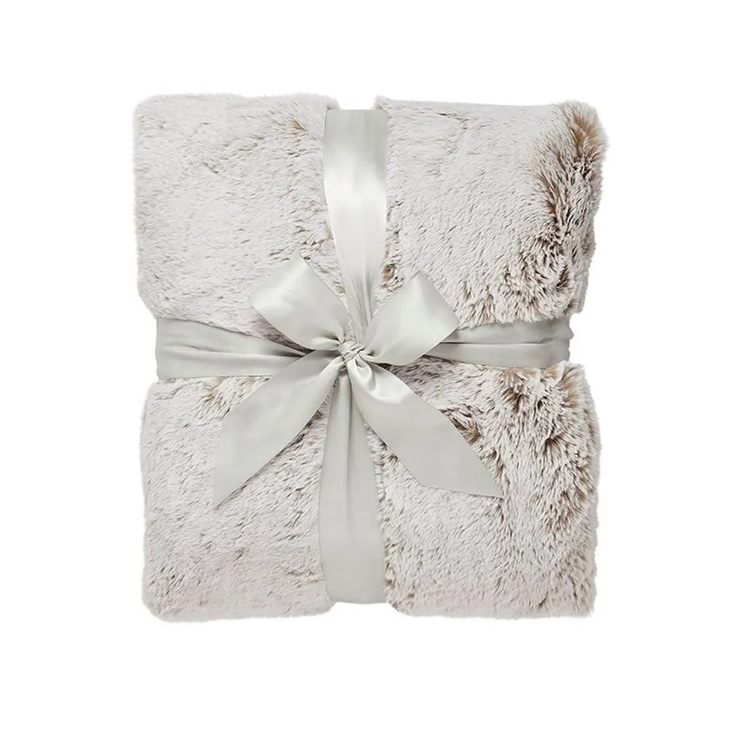 Garland Faux Fur Throw - Grey, Polyester image