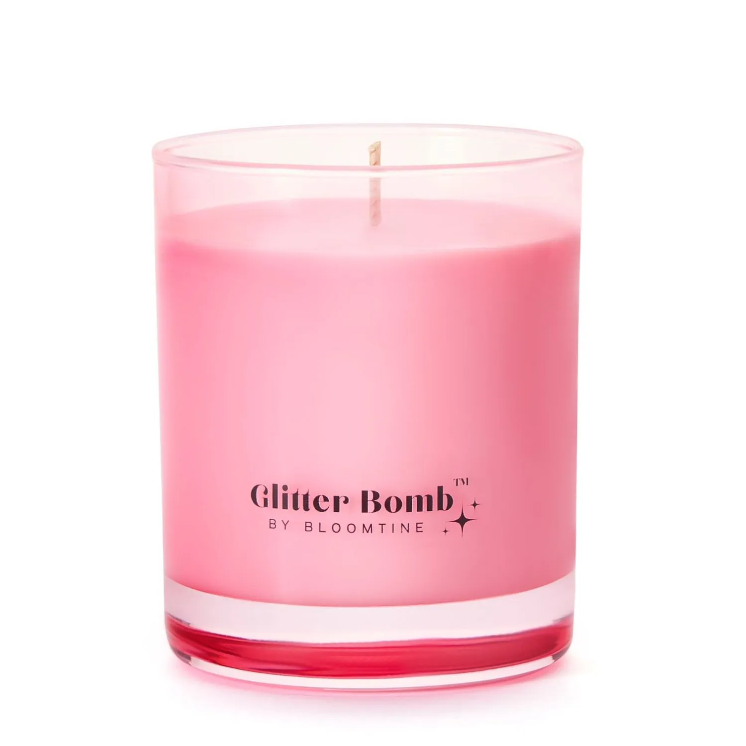 Glitter Bomb Soy Candle in Rose & Oud - Pink