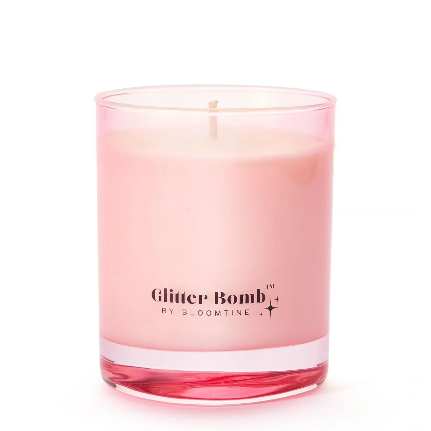 Sparklenova Glitter Bomb Soy Candle - White, Glass