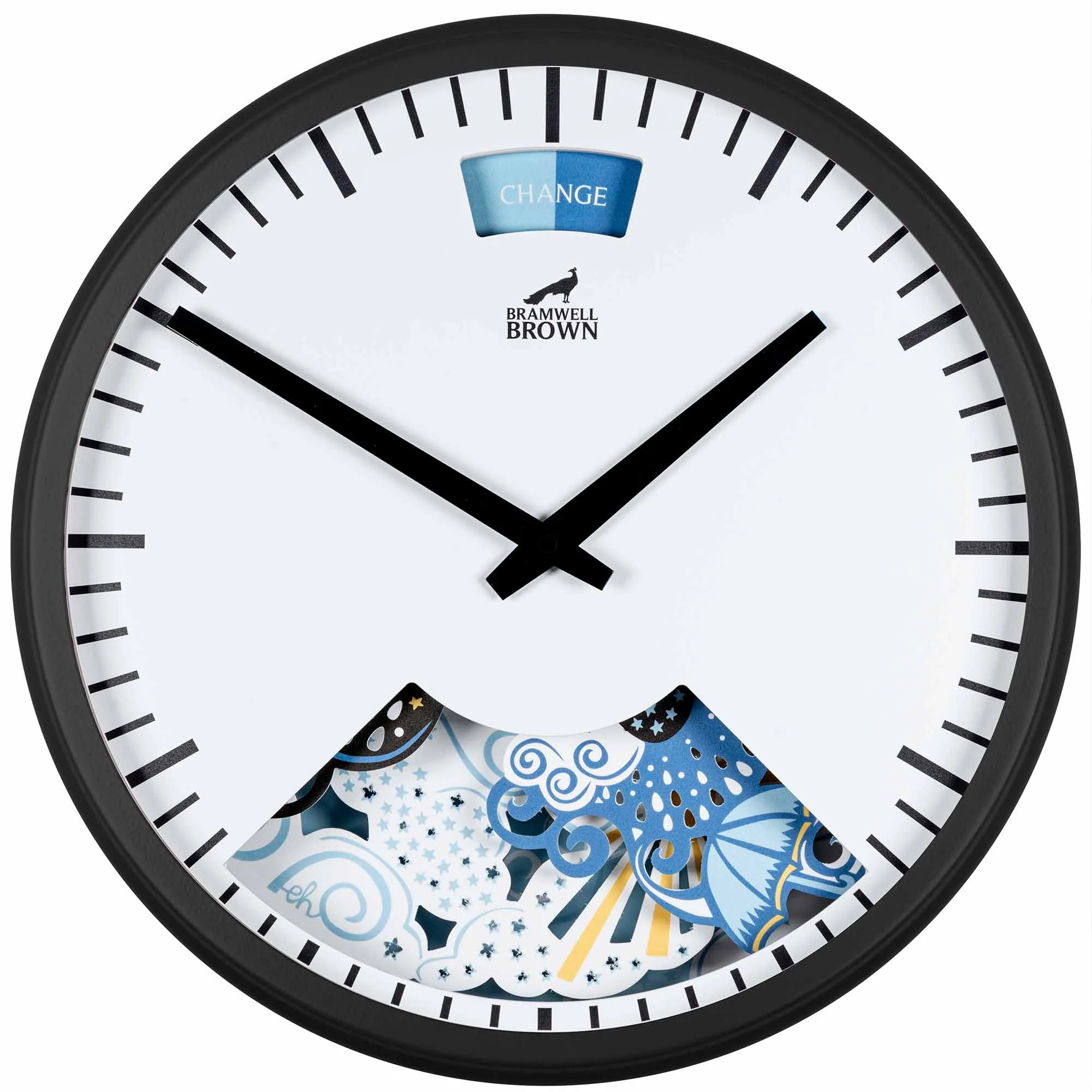 Papercut Clouds Weather Clock By Emily Hogarth - Black image