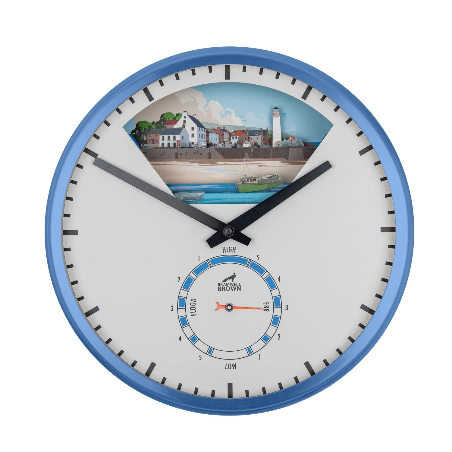 Tide Clock with Moving Harbour - Summer Blue