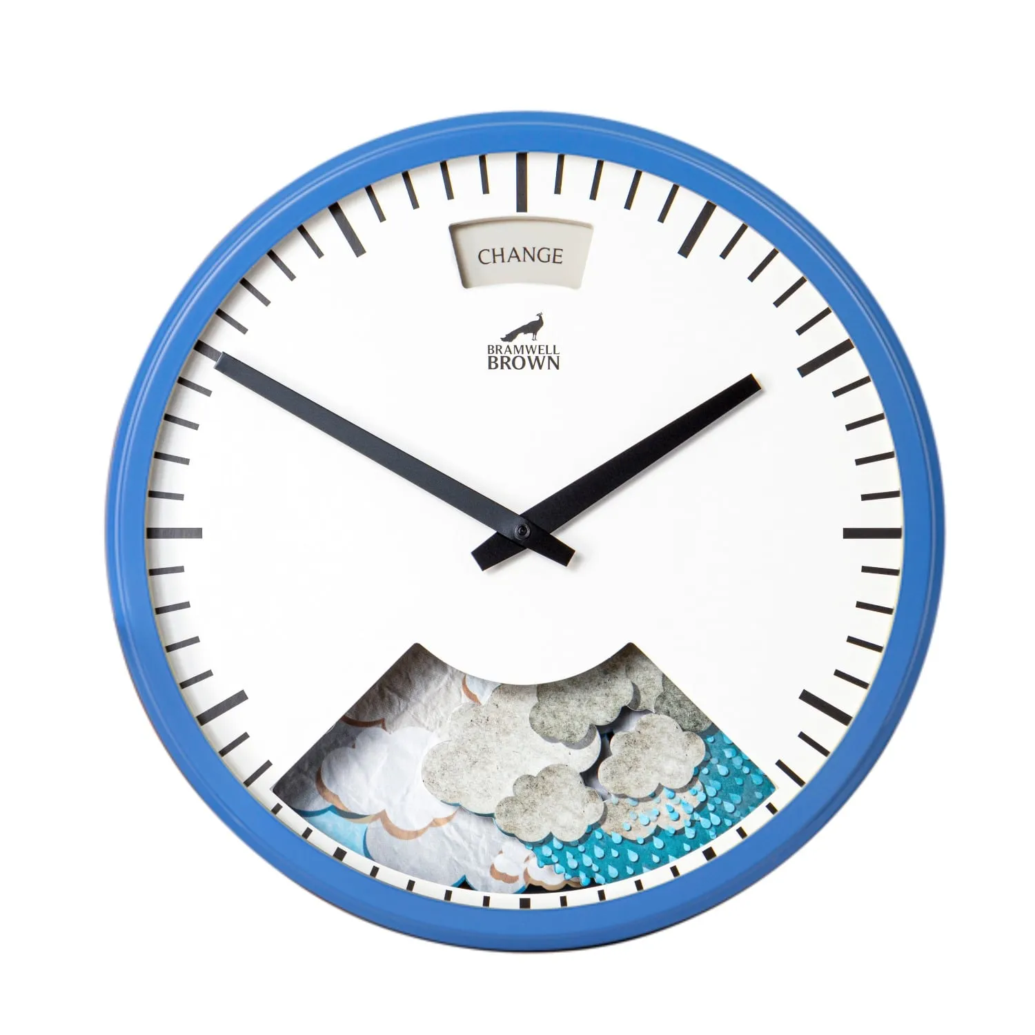 Weather Art Clock with Barometer - Summer Blue
