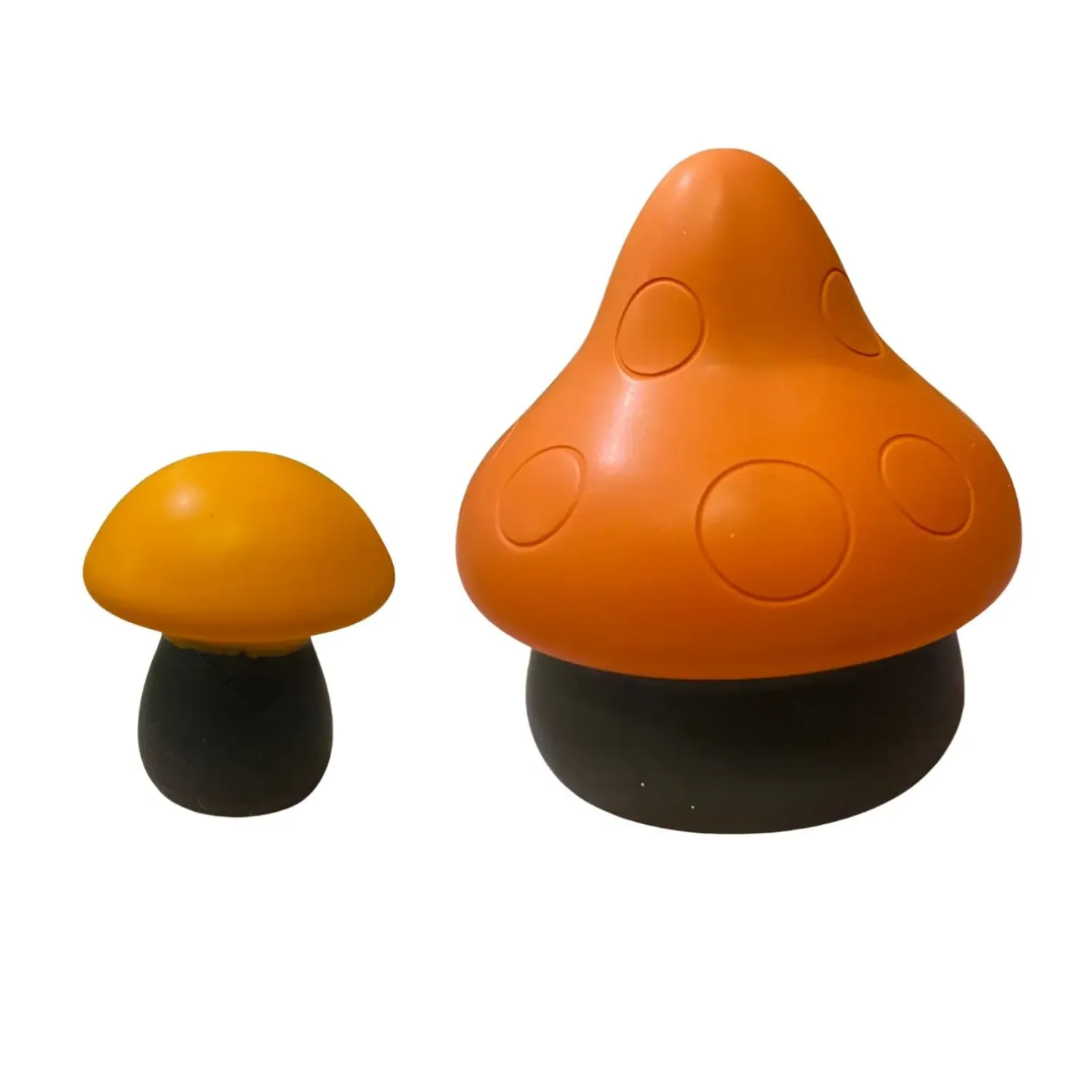 Bright Mushrooms Pair - Orange, Black image