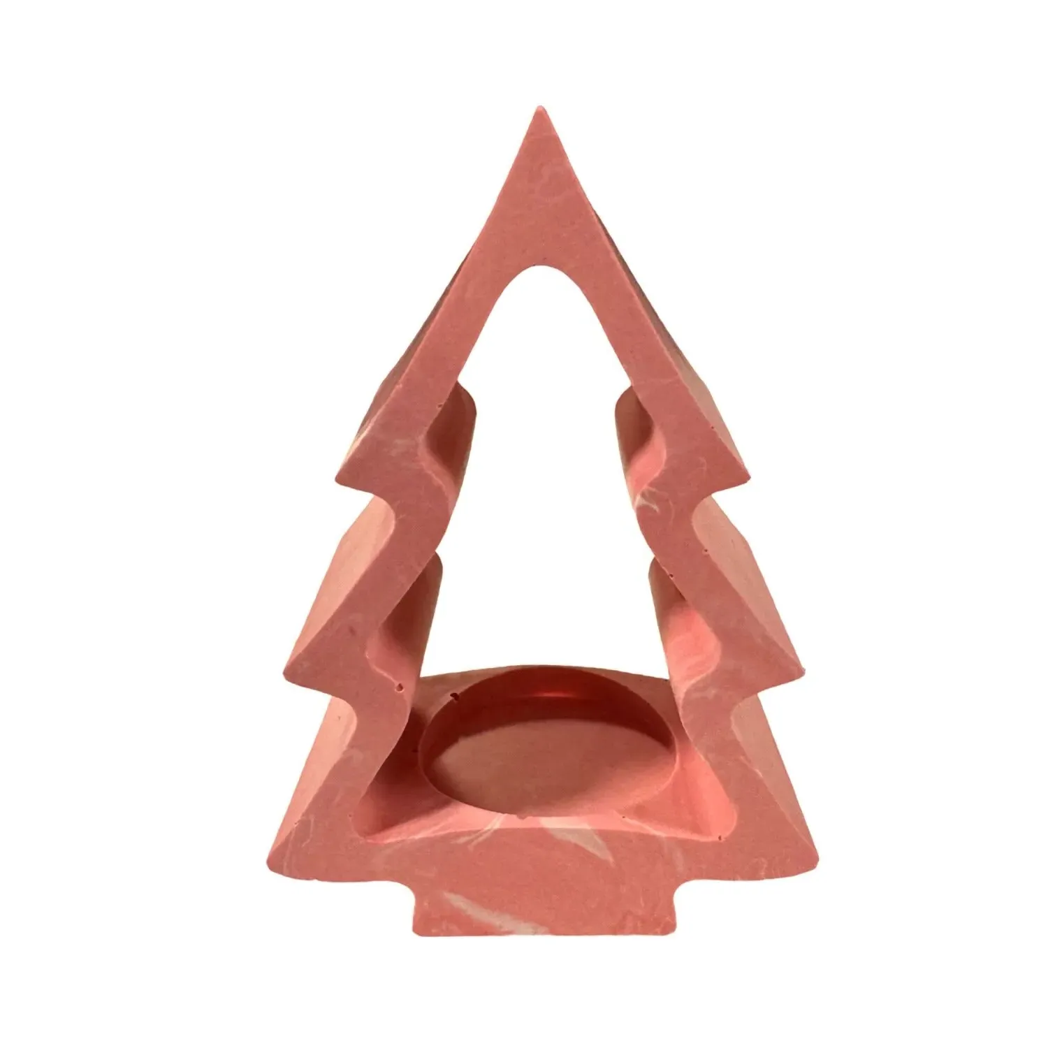 Decorative Tree Tealight Holder - Red image