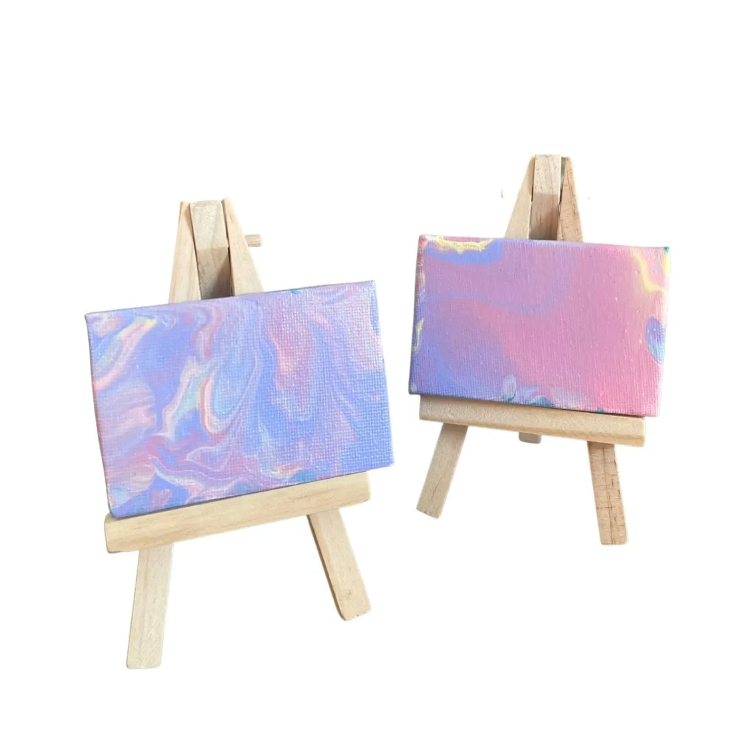 Lavender Haze A7 Mini Painting Pair with Easels - Purple image
