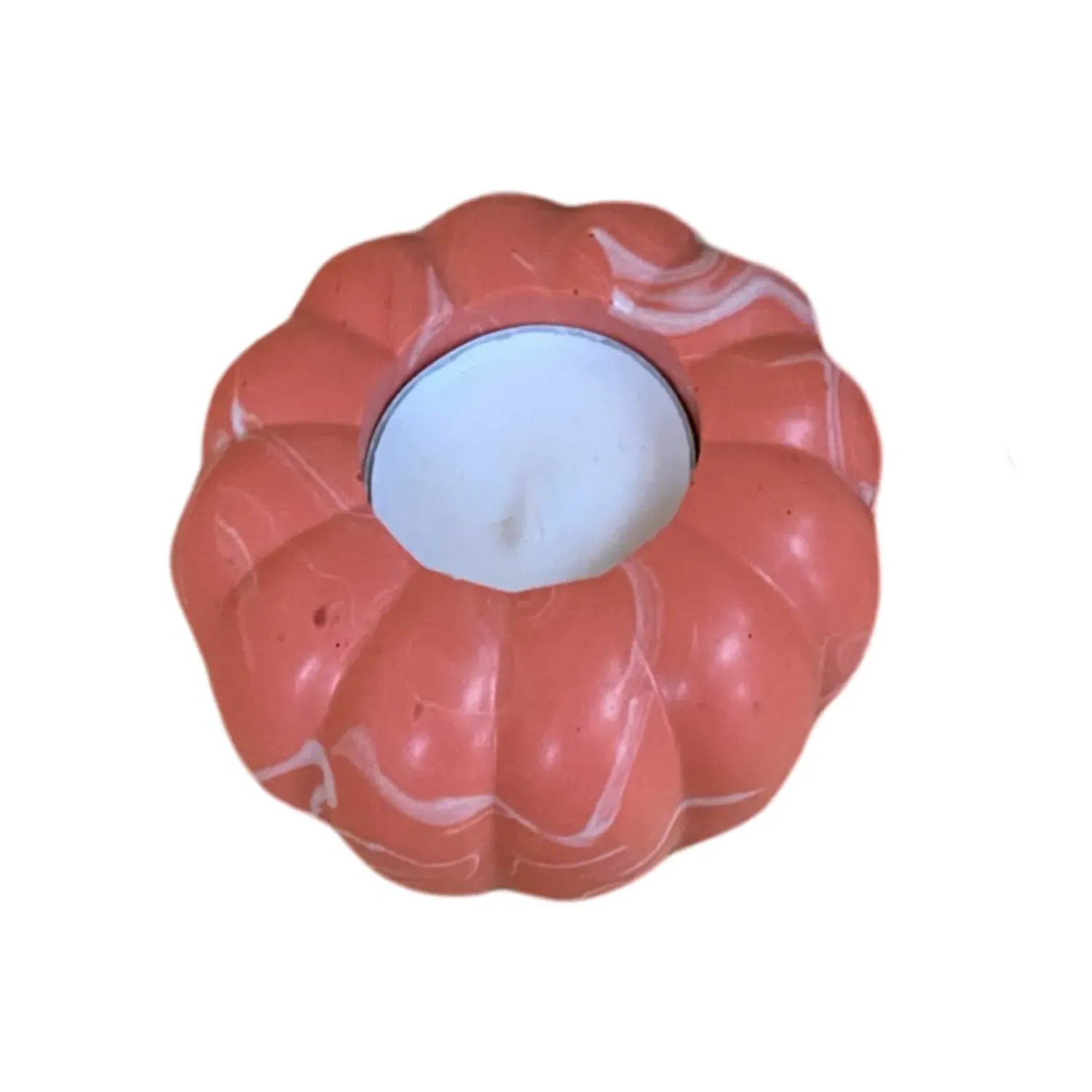 Pumpkin Tealight Holder - Orange