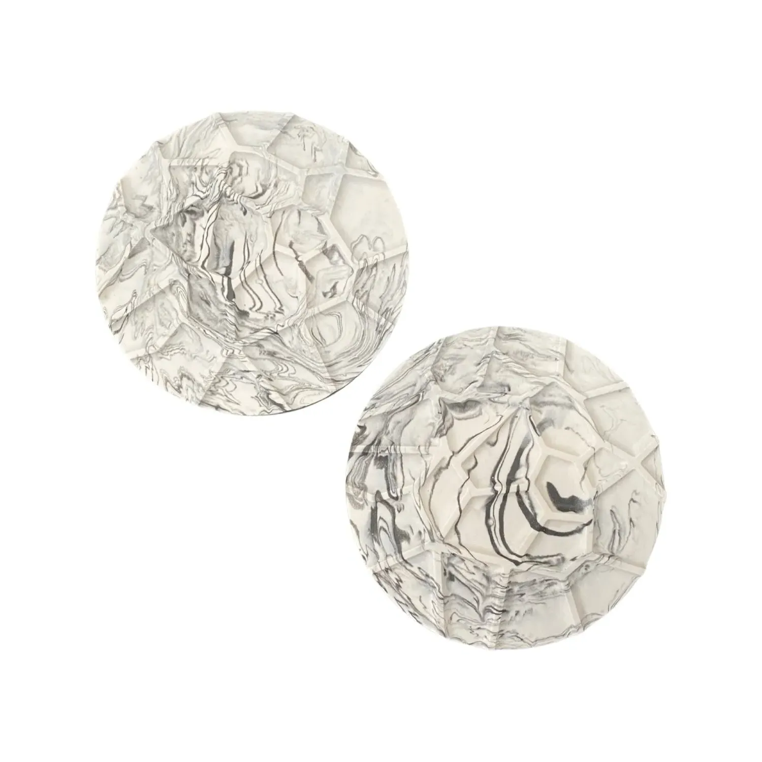 Webbed Coasters - White Marbled