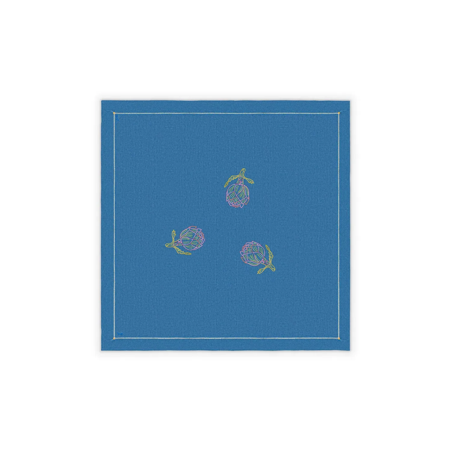 Alcachofra Small Tablecloth - Blue, Linen image