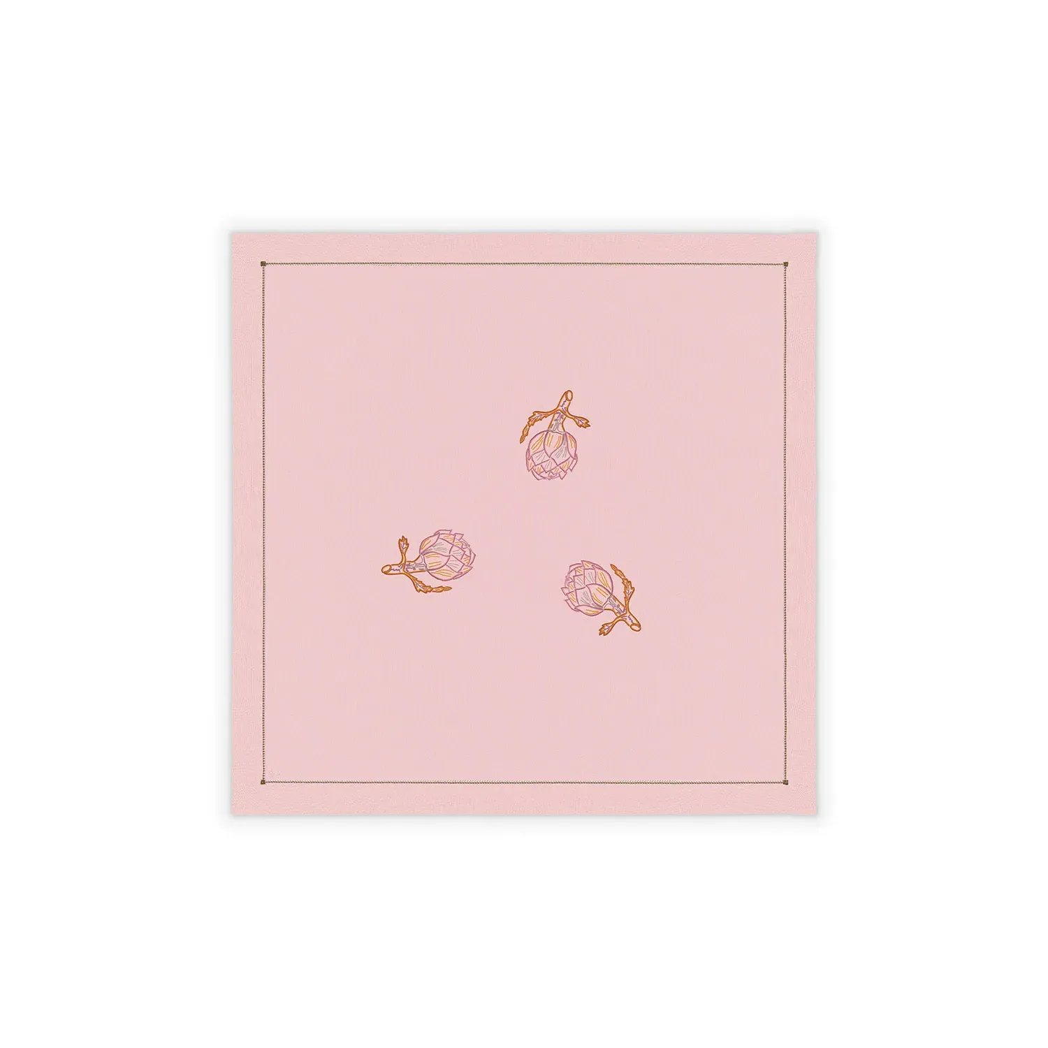 Alcachofra Small Tablecloth - Pink, Linen