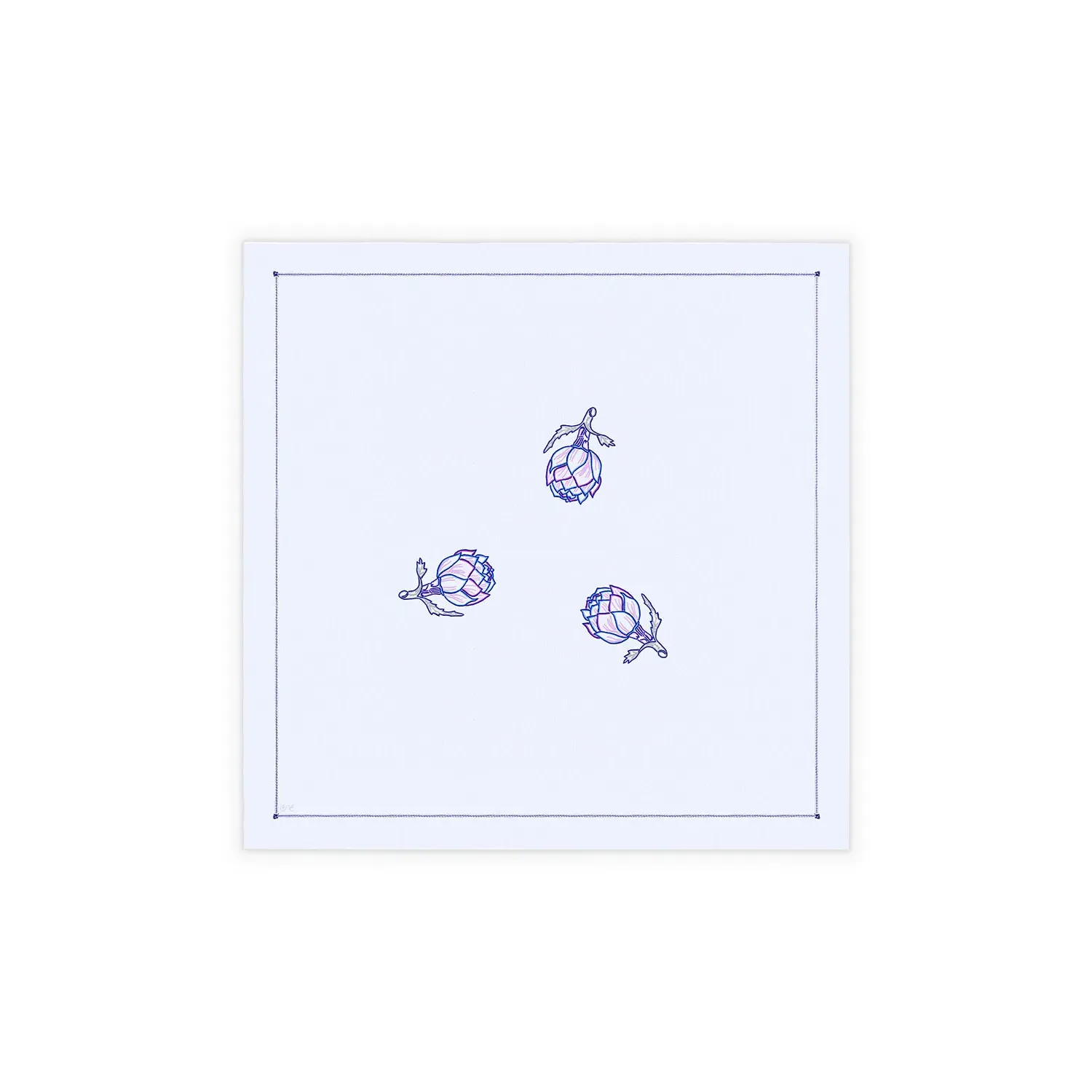 Alcachofra Small Tablecloth - White, Linen