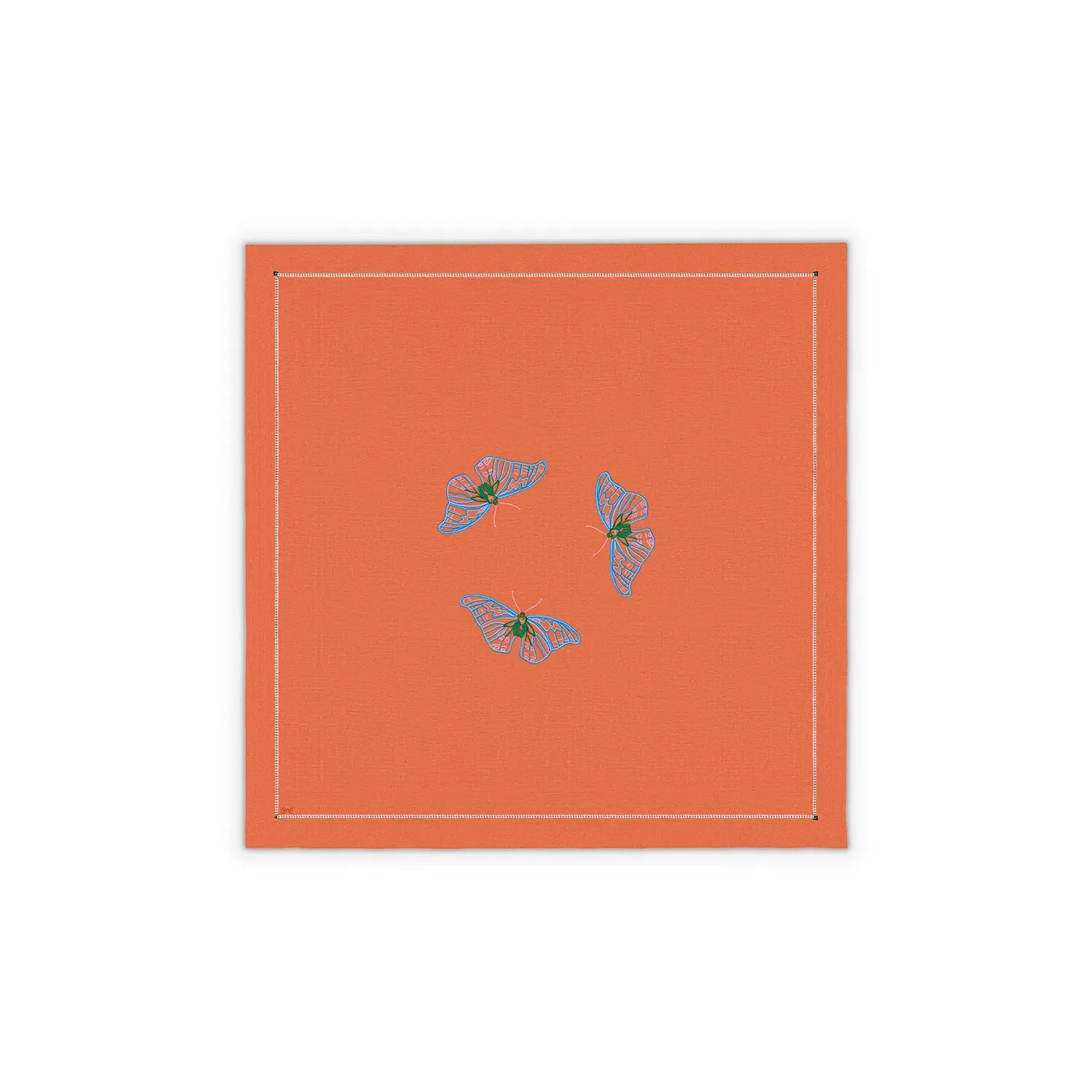 Borboleta Small Tablecloth - Orange, Linen