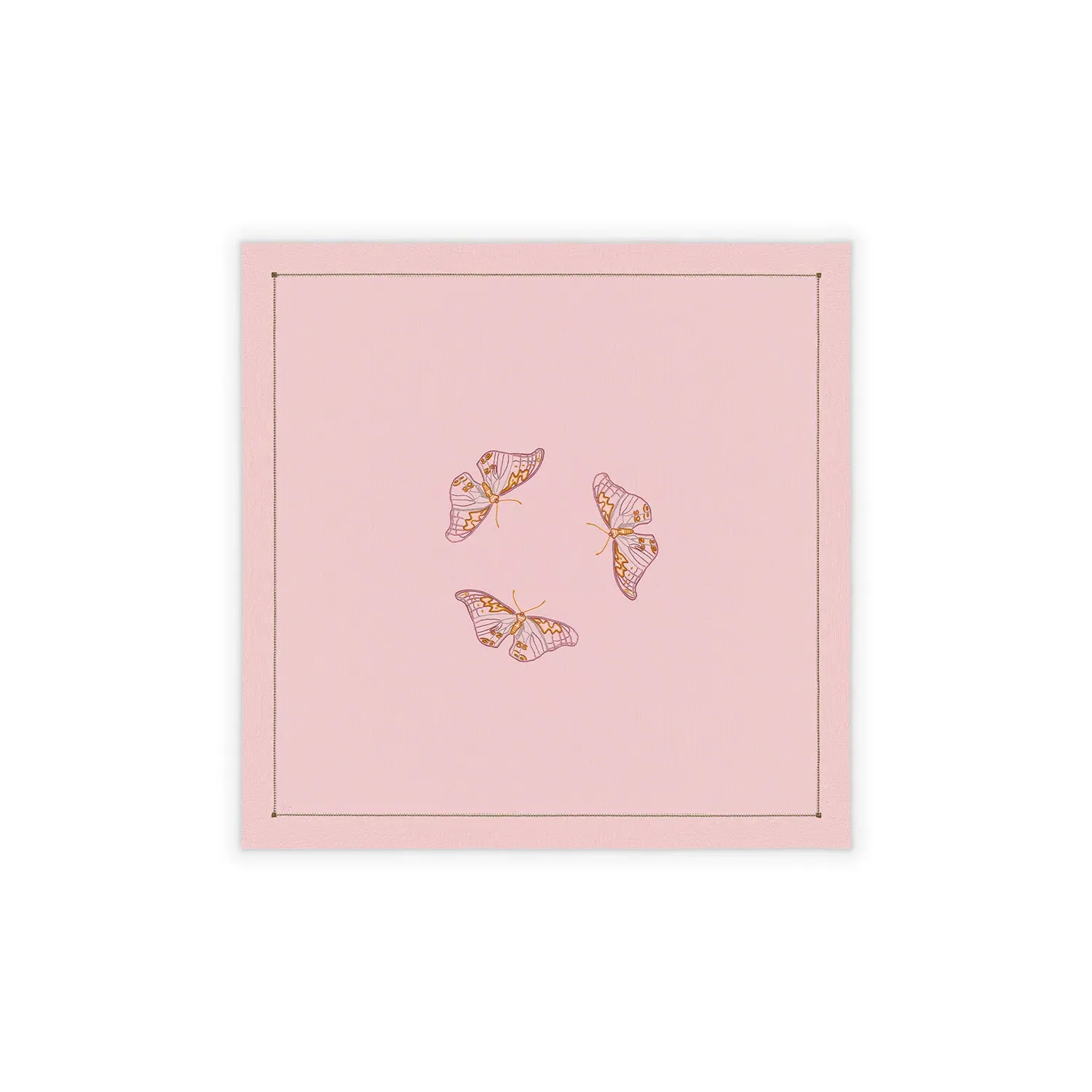 Borboleta Small Tablecloth - Pink, Linen